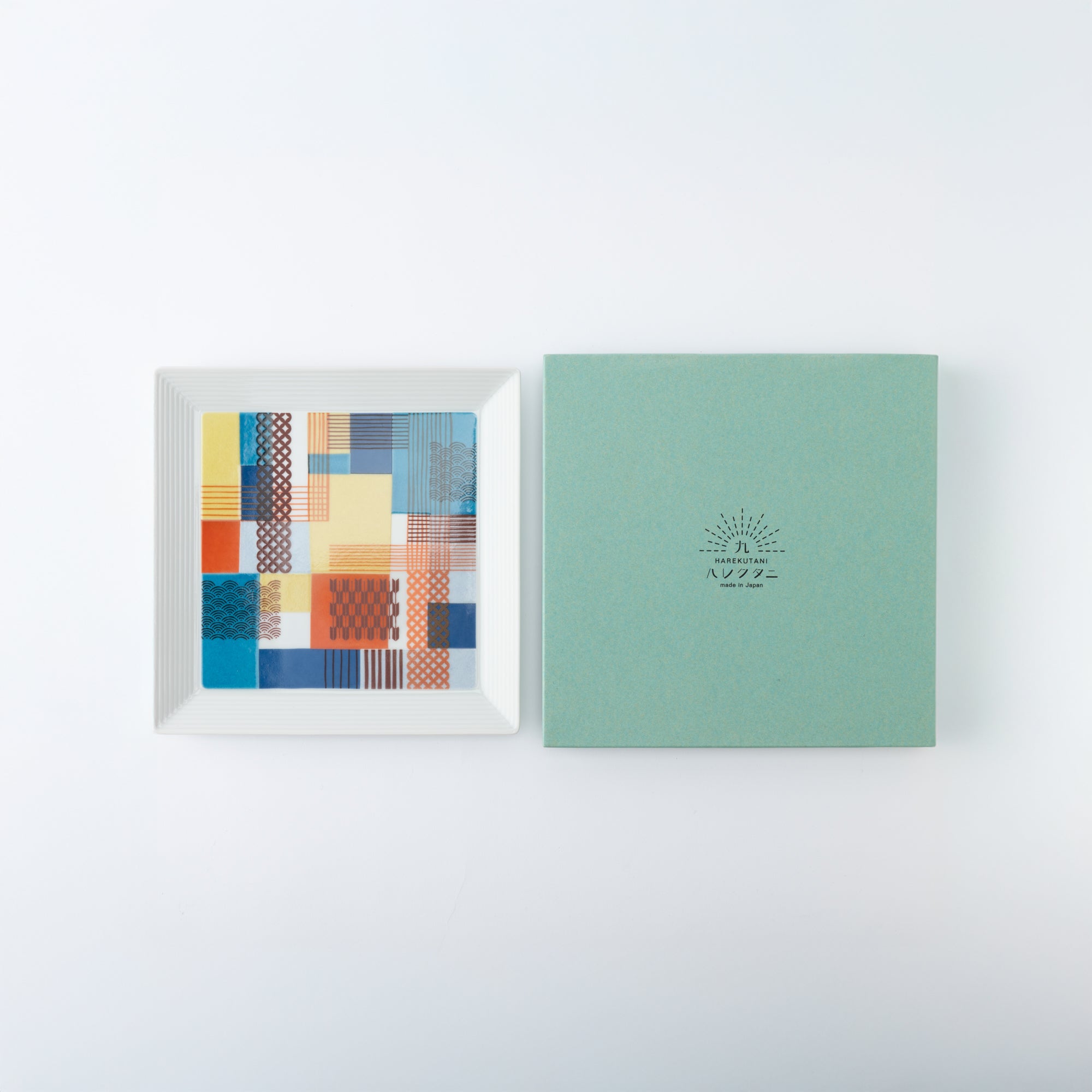Geometric Patchwork Side Plate 7.1 in