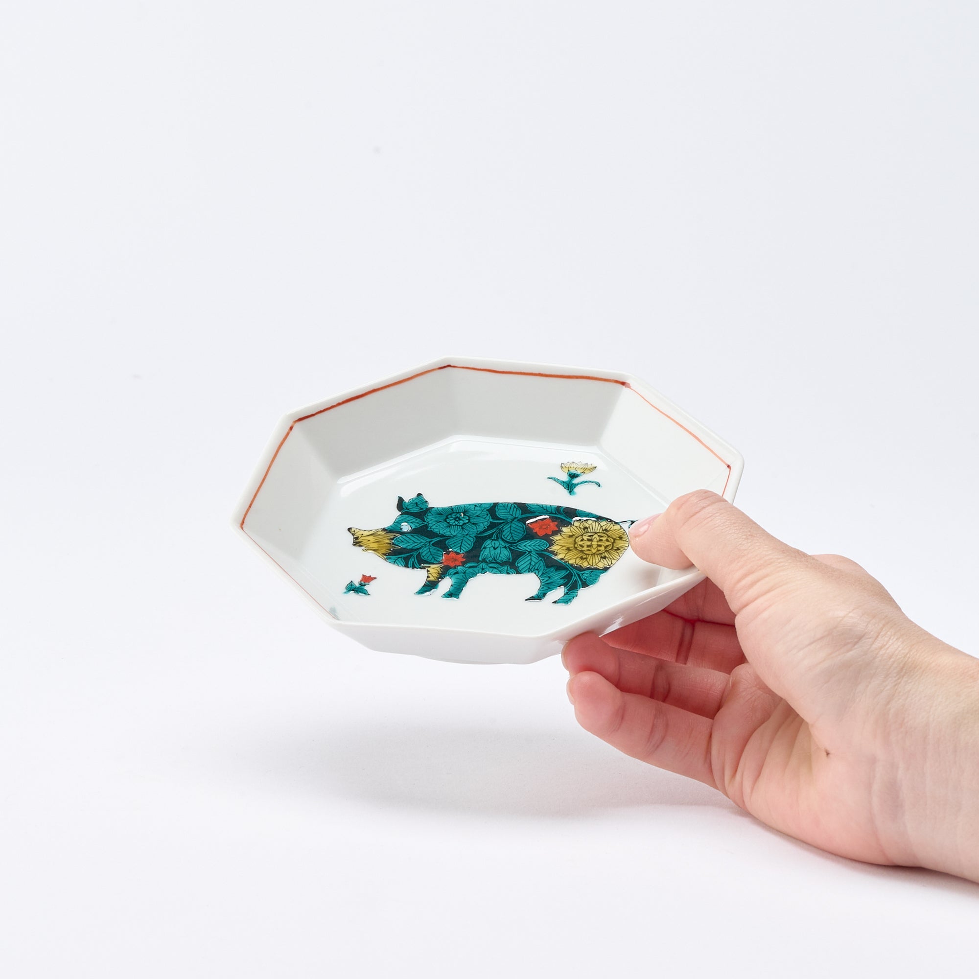 Botanical Series Octagonal Side Plate - JAPAN KUTANI SHOP