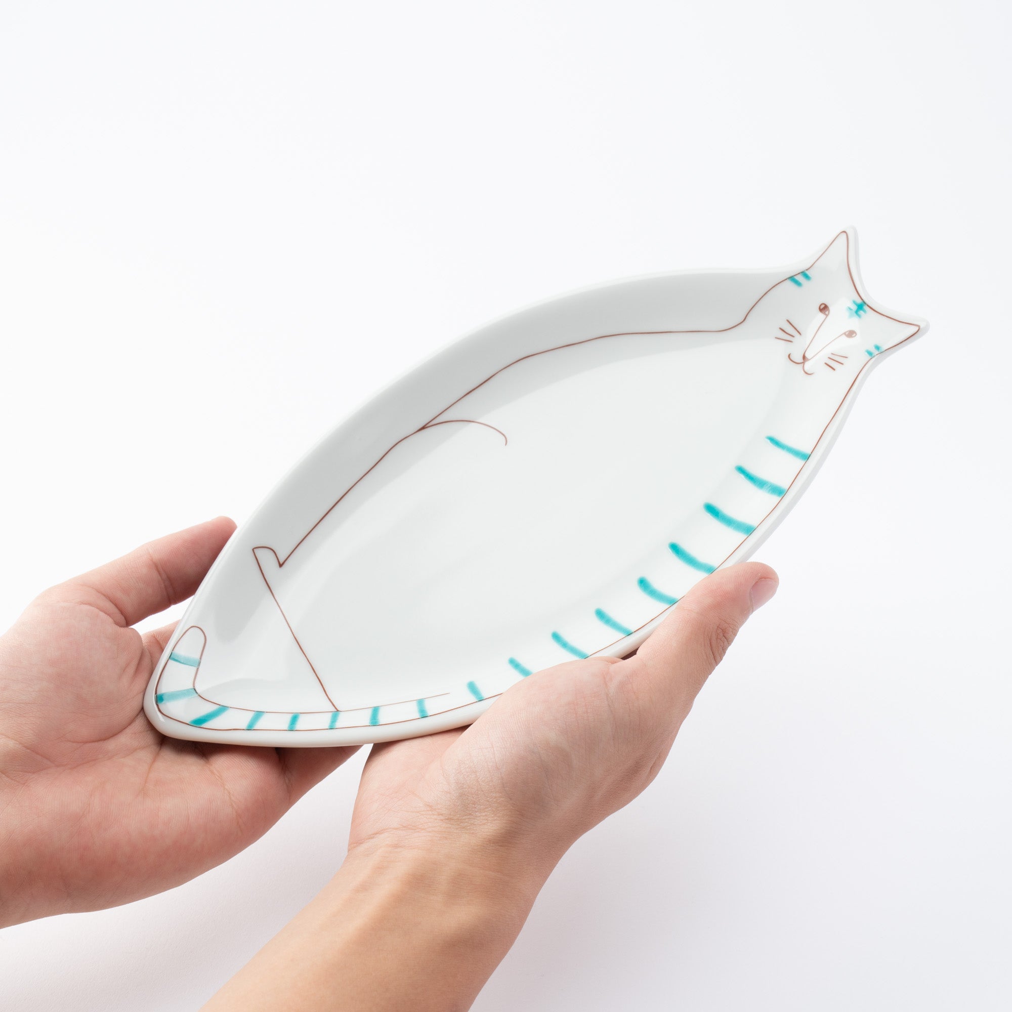 Cat Shaped Dinner Plate - JAPAN KUTANI SHOP