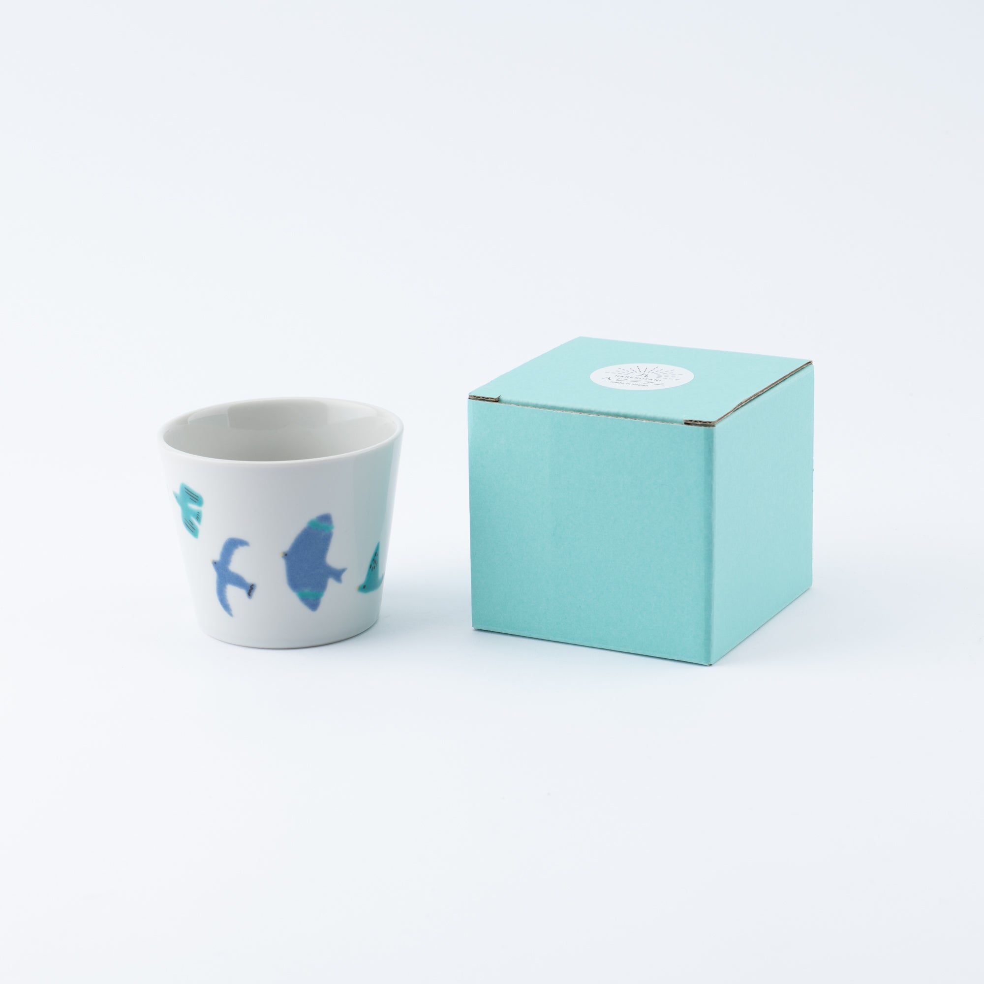 Playful Blue Japanese Teacup