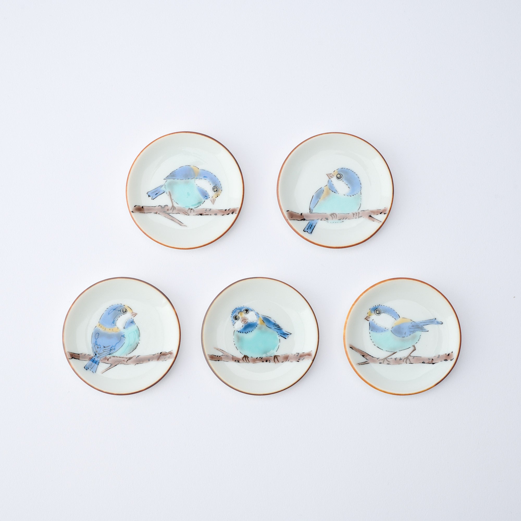 Yamagara Bird Round Chopstick Rest Set