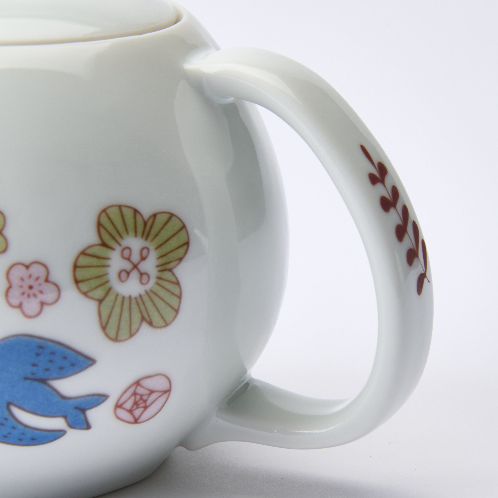 Bird and Blooms Japanese Teapot
