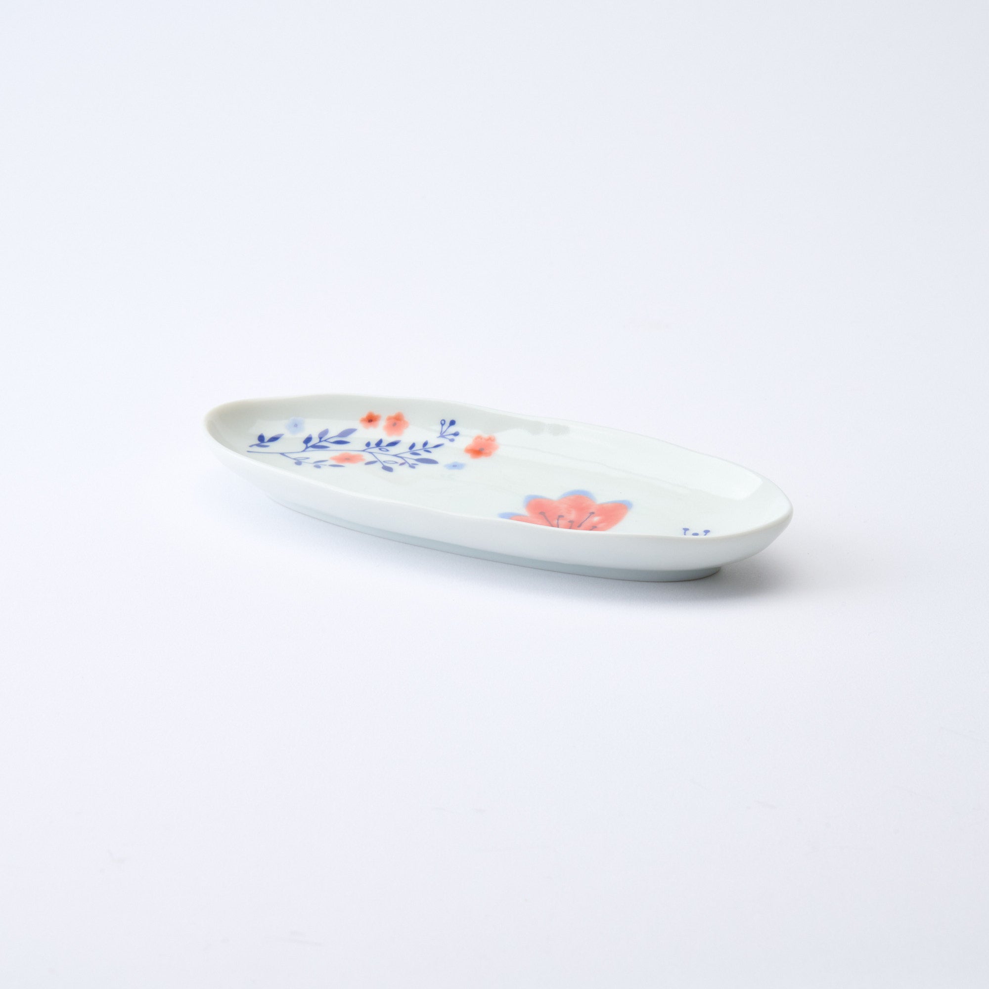 Spring Flowers Oval Side Plate