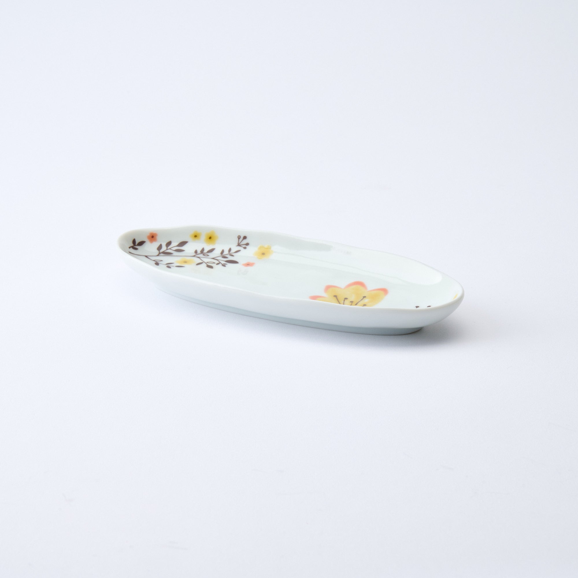 Spring Flowers Oval Side Plate