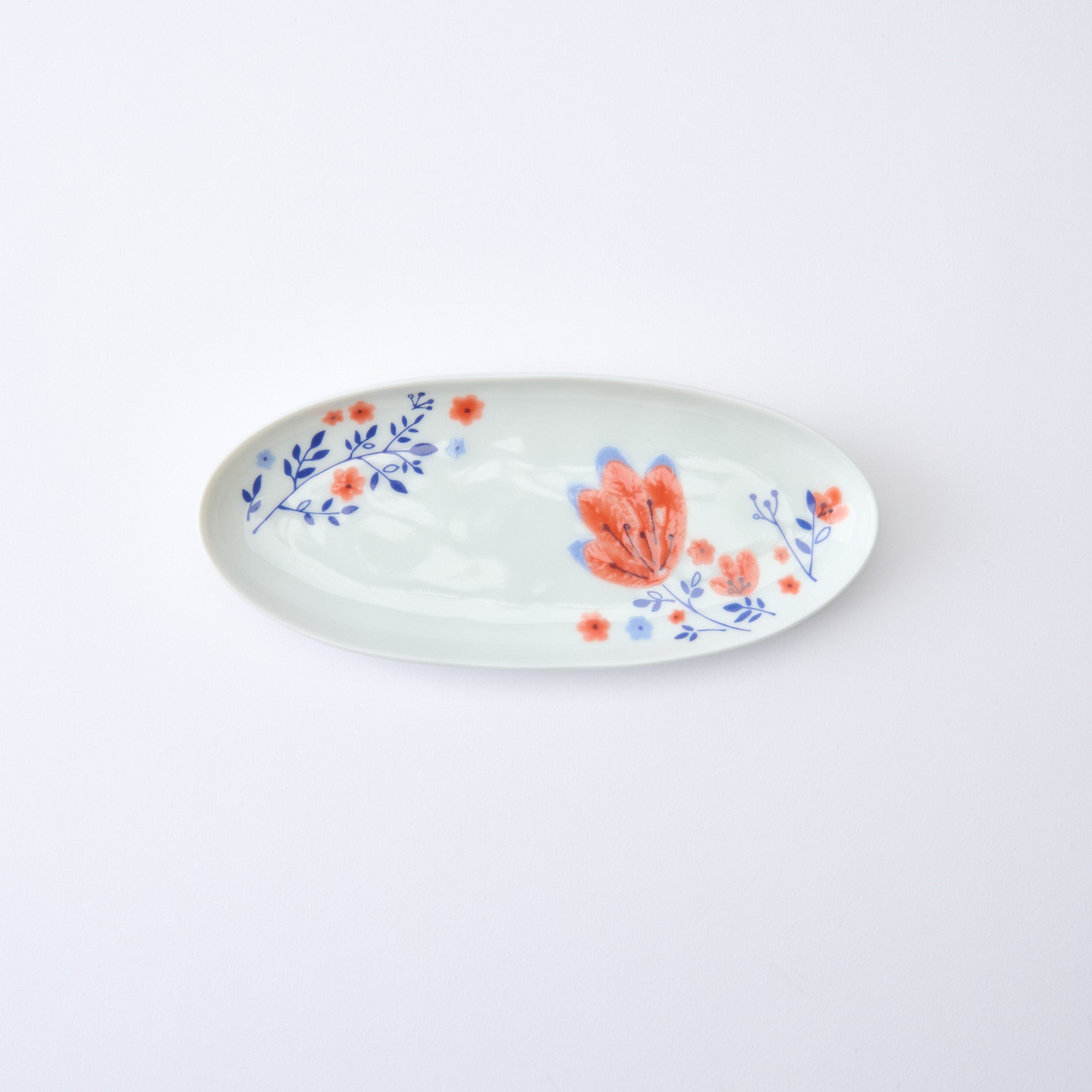 Spring Flowers Oval Side Plate