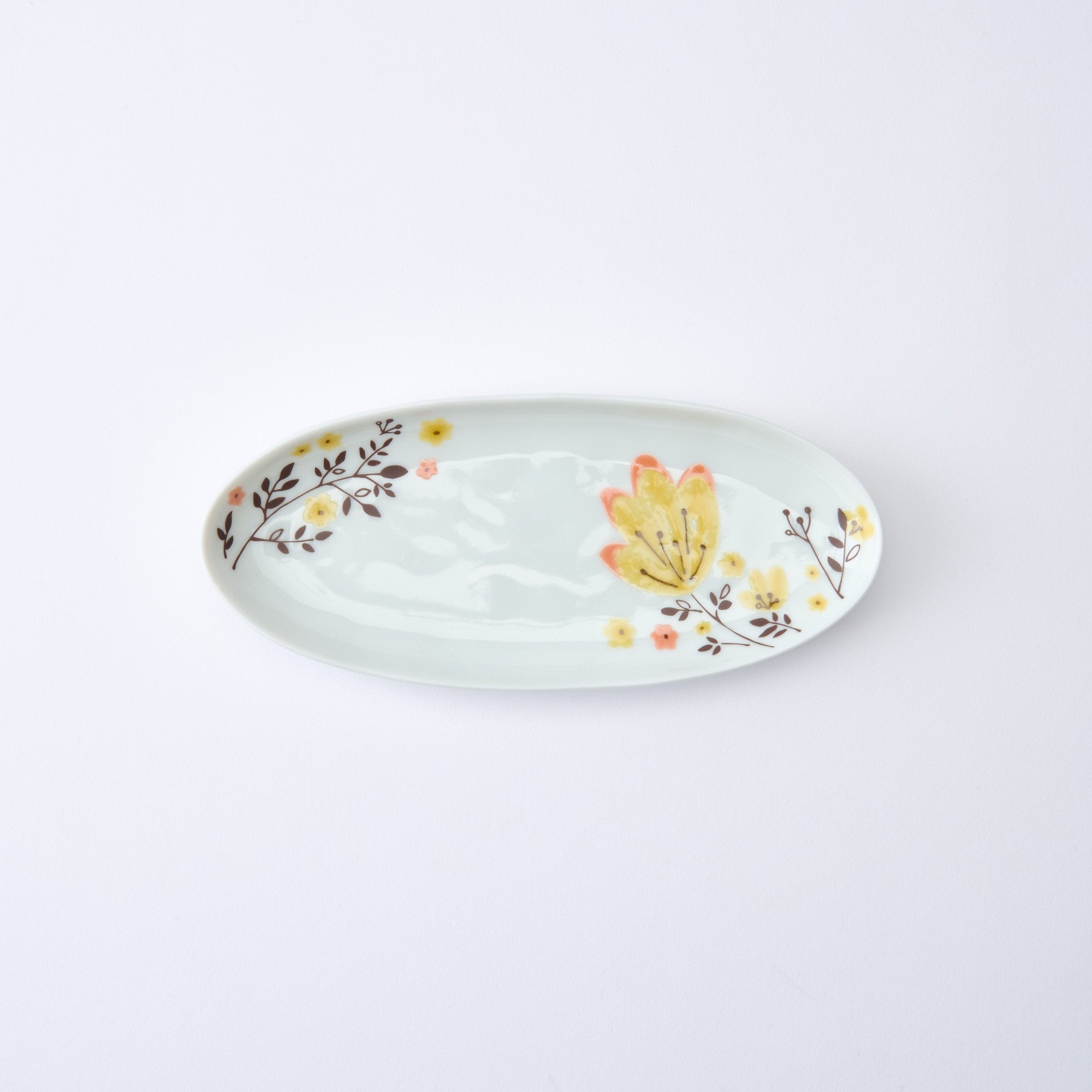Spring Flowers Oval Side Plate