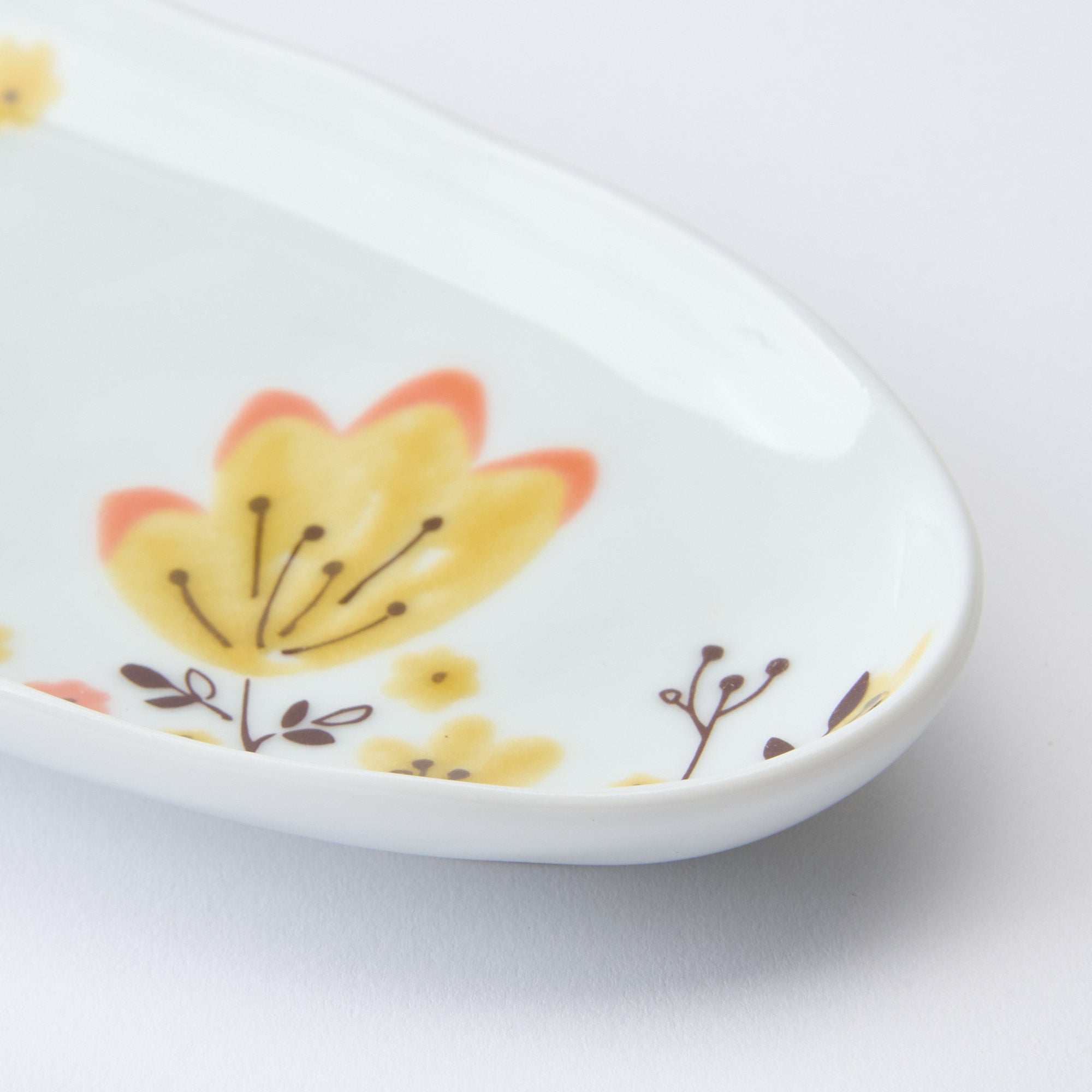 Spring Flowers Oval Side Plate