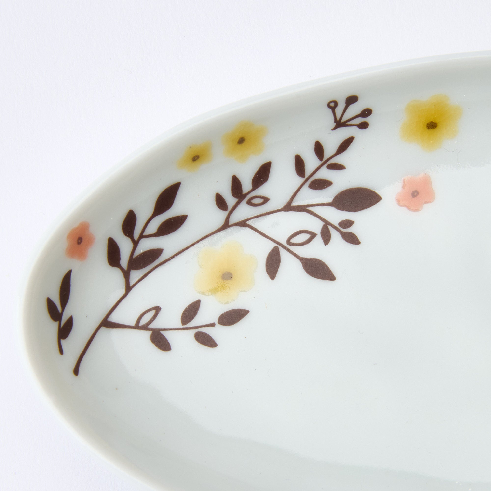 Spring Flowers Oval Side Plate