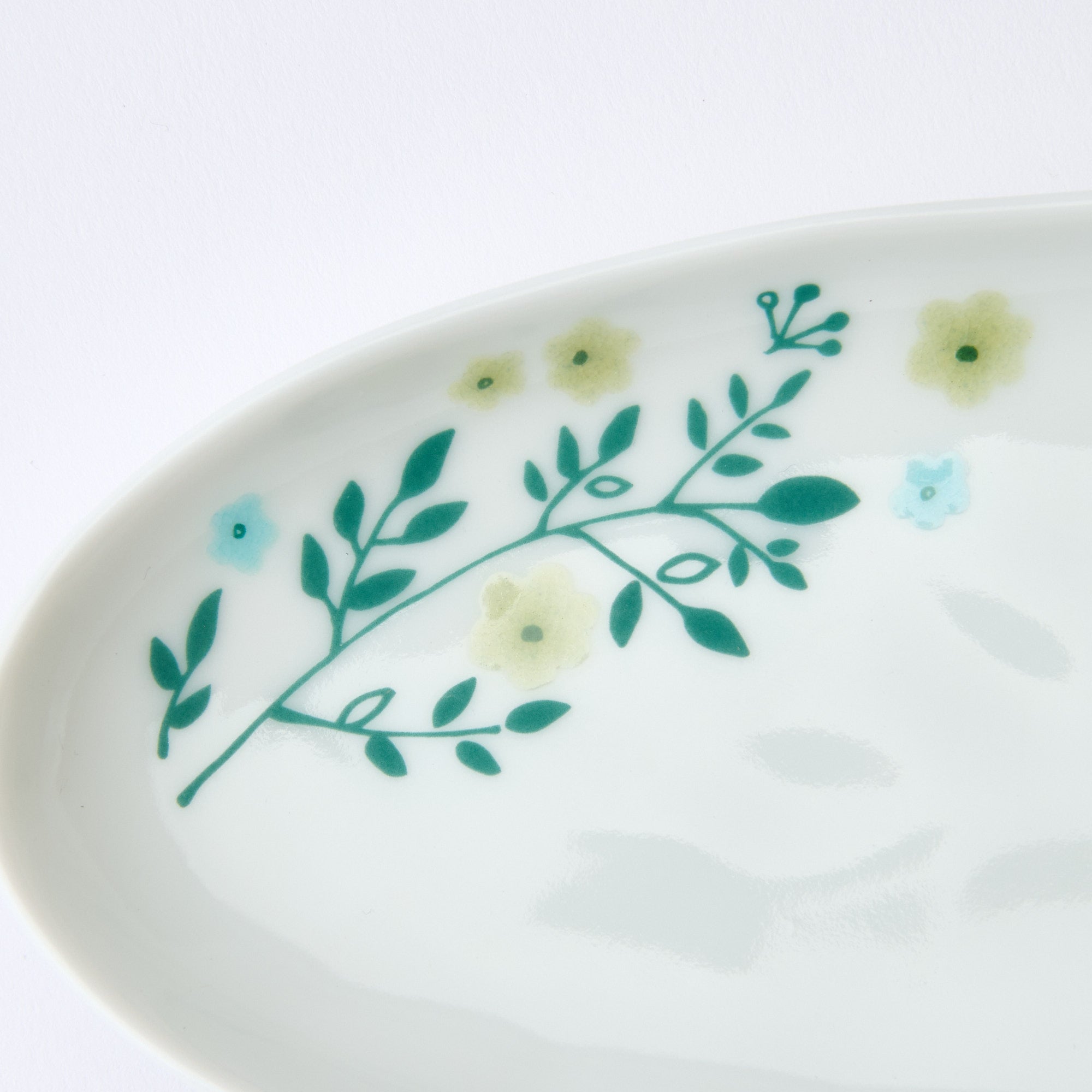 Spring Flowers Oval Side Plate
