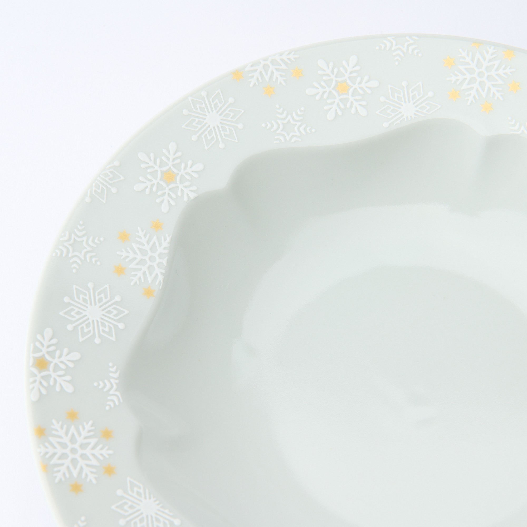 Snow Crystal Deep Dinner Plate