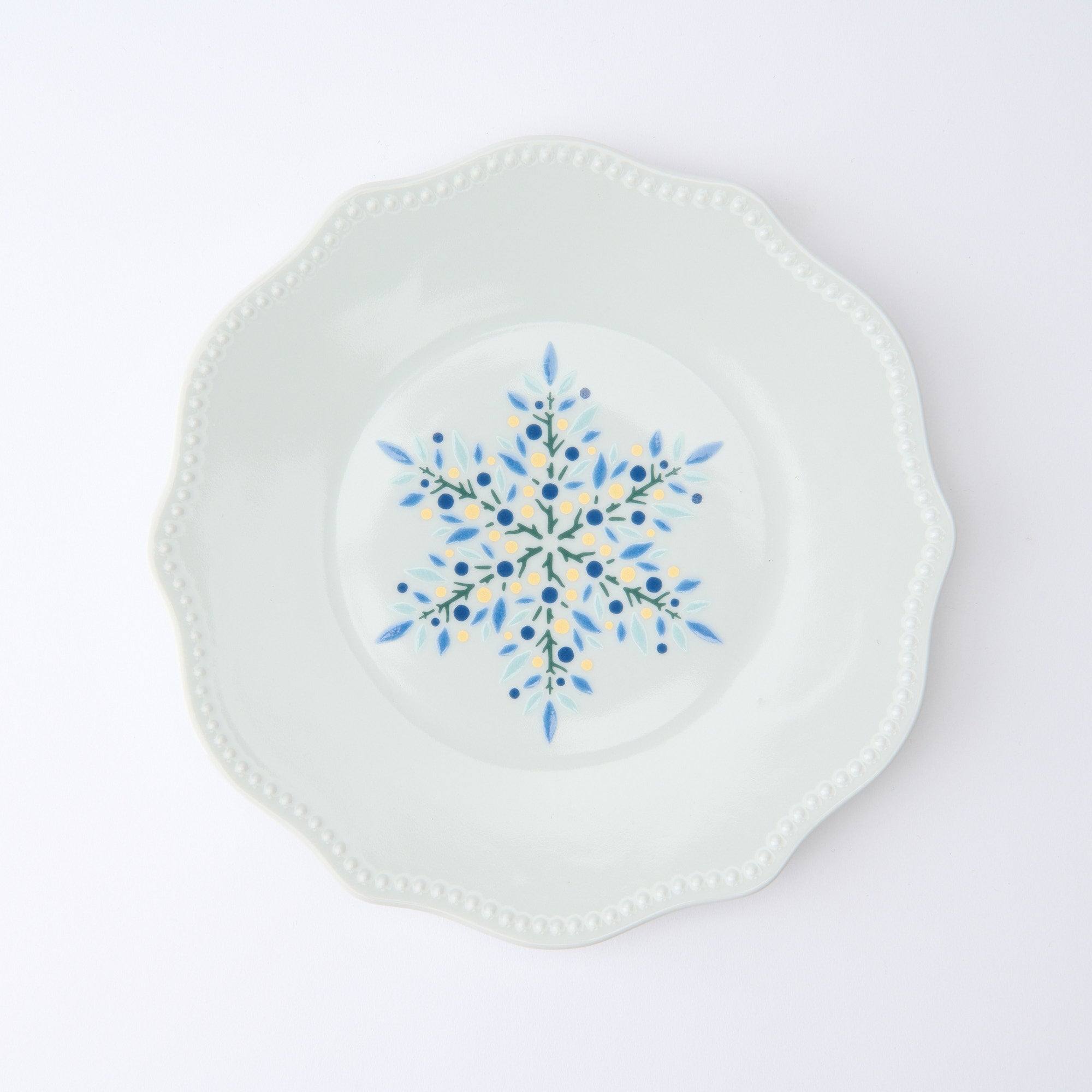 Blue Snow Crystal Plate Set