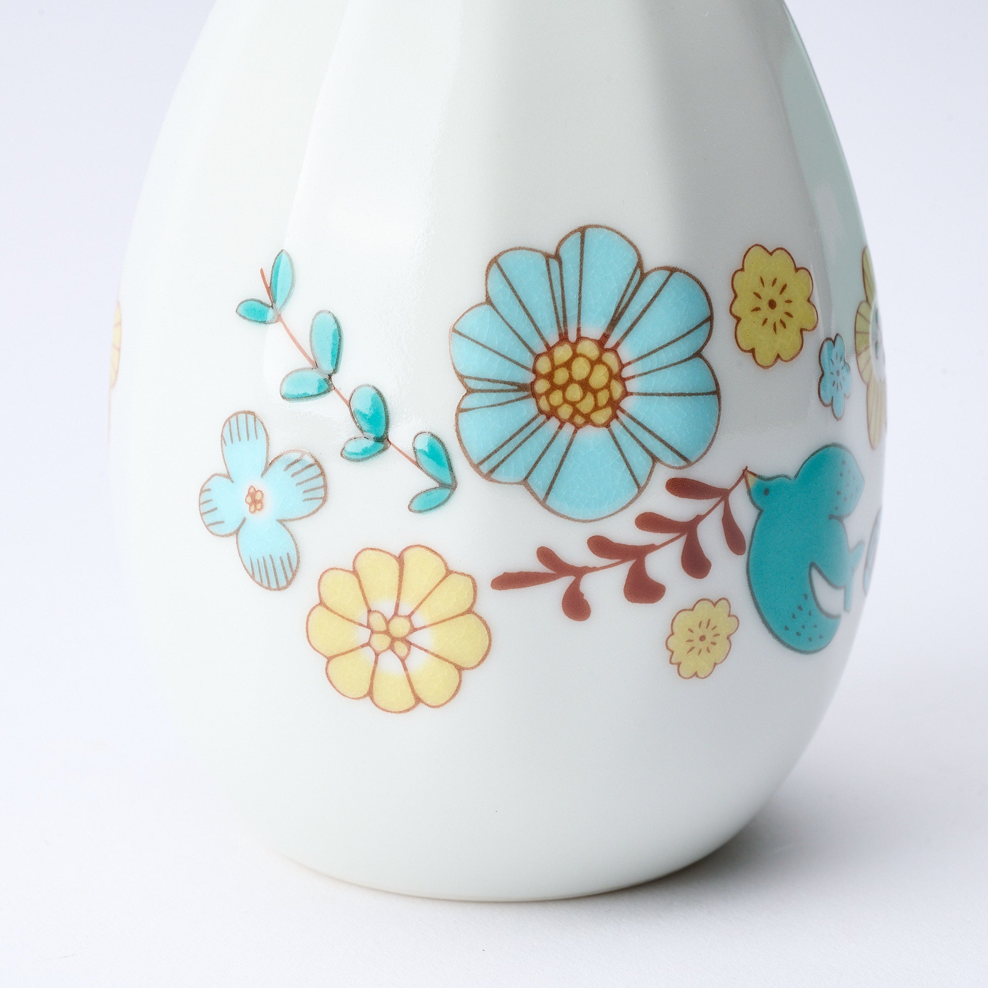 Bird and Blooms Single Flower Vase