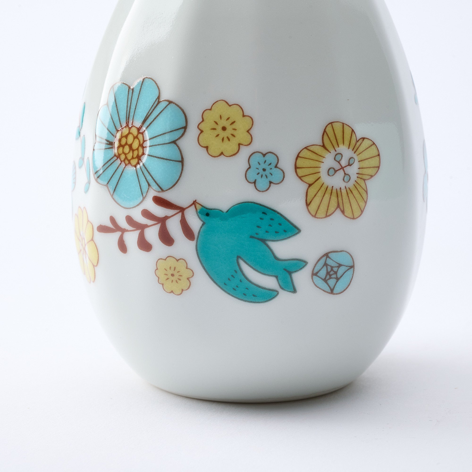 Bird and Blooms Single Flower Vase
