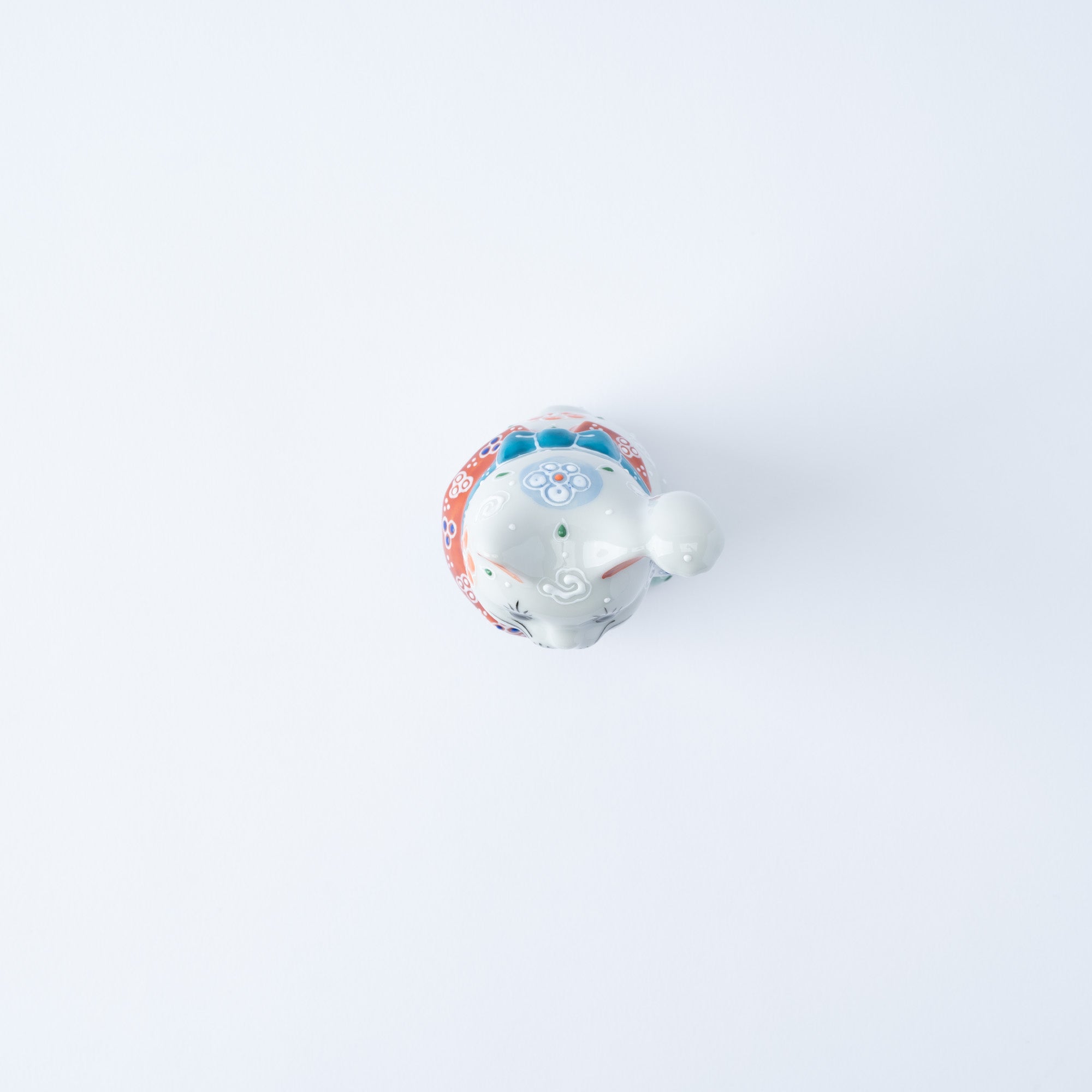 3.3号招き猫 白盛花 - JAPAN KUTANI SHOP