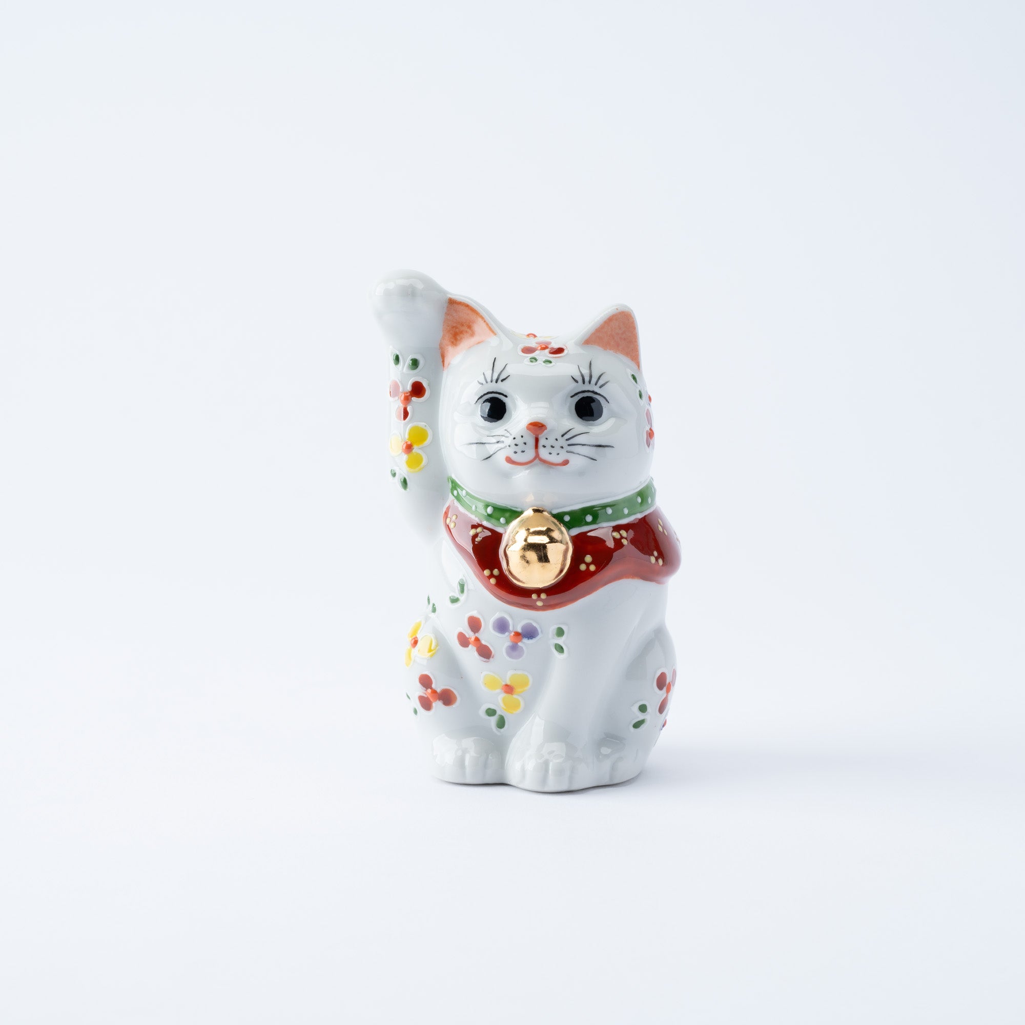 4号招き猫 小花 - JAPAN KUTANI SHOP