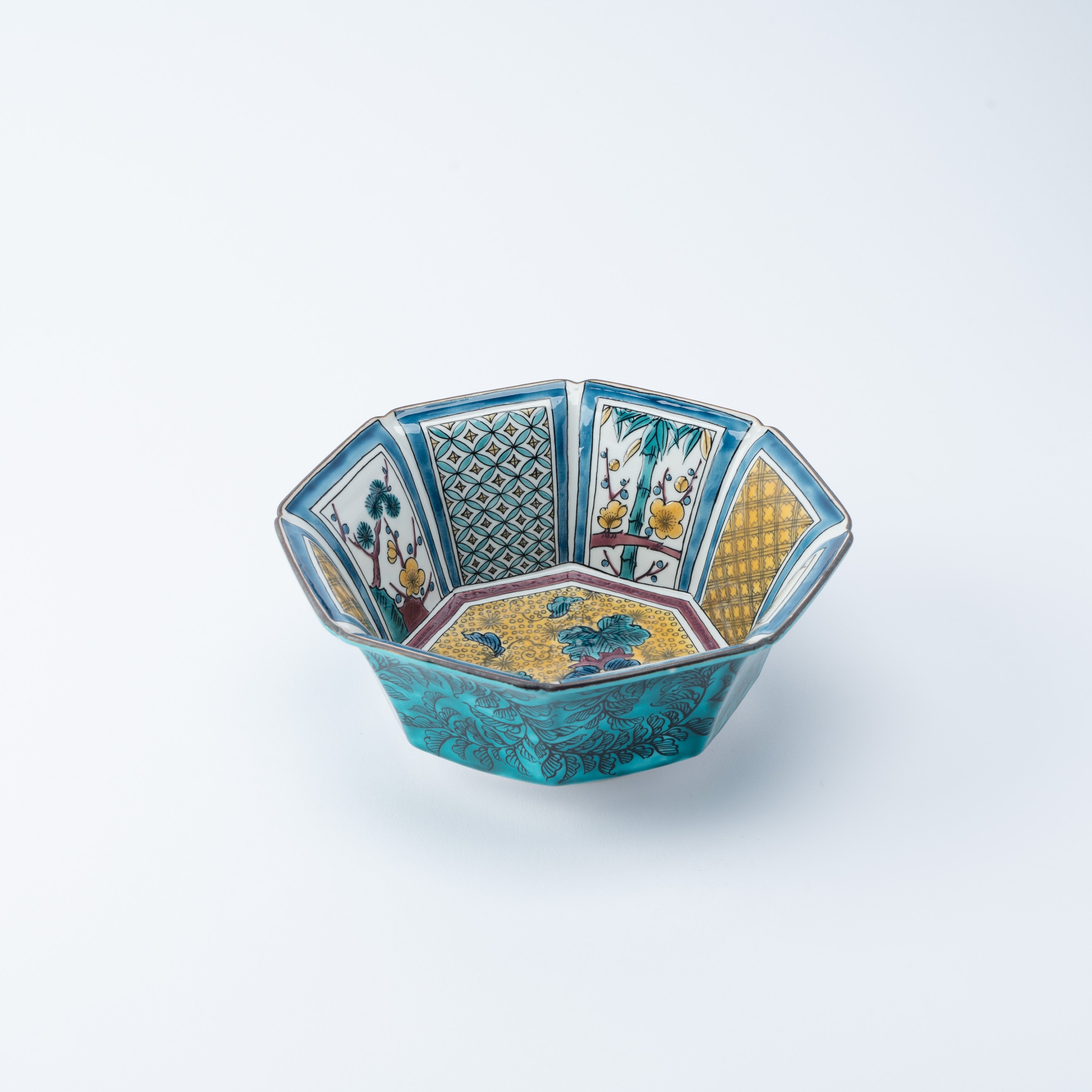 Yoshidaya Foliage and Florals Medium Bowl - JAPAN KUTANI SHOP
