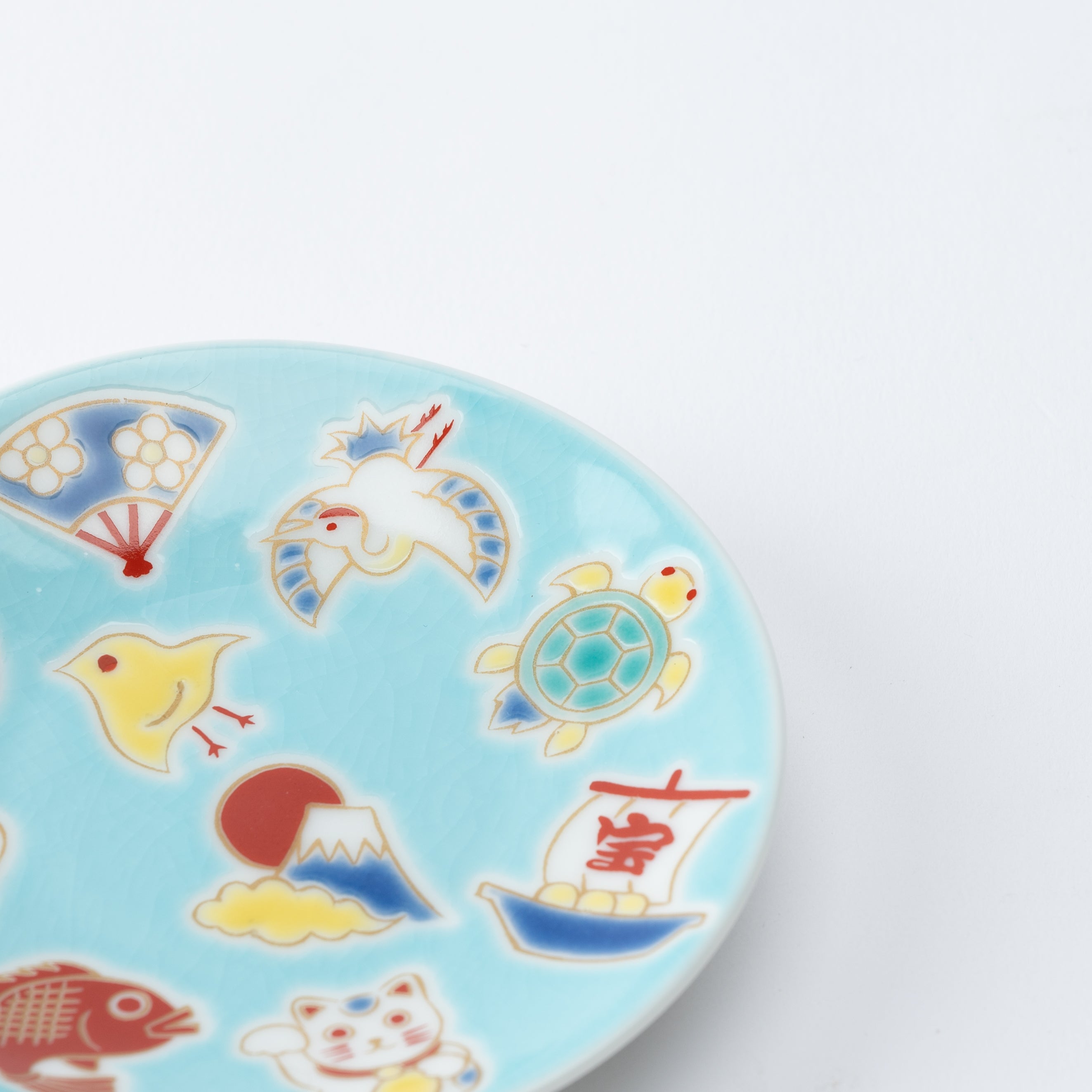 Auspicious Art Sauce Plate - JAPAN KUTANI SHOP