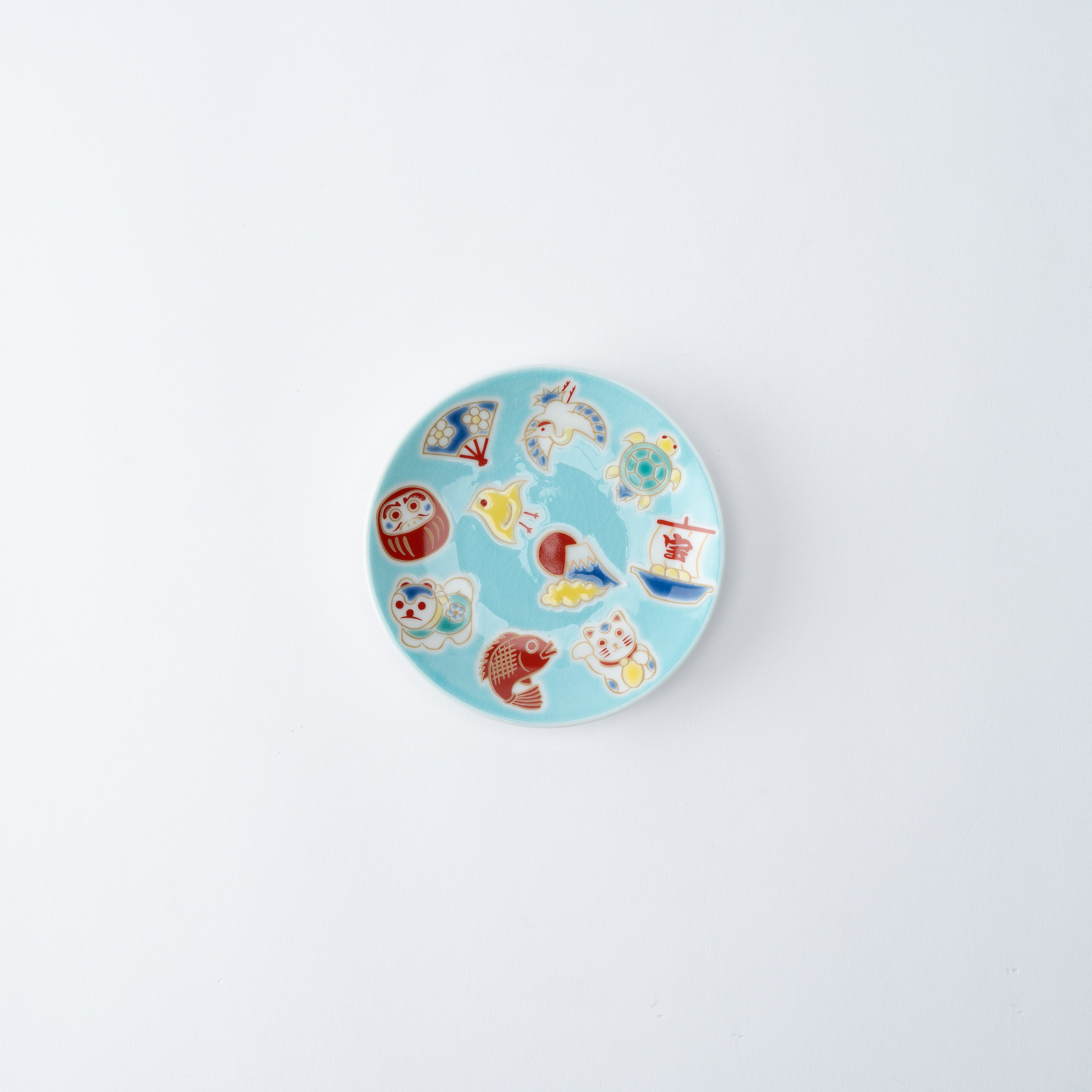 Auspicious Art Sauce Plate - JAPAN KUTANI SHOP