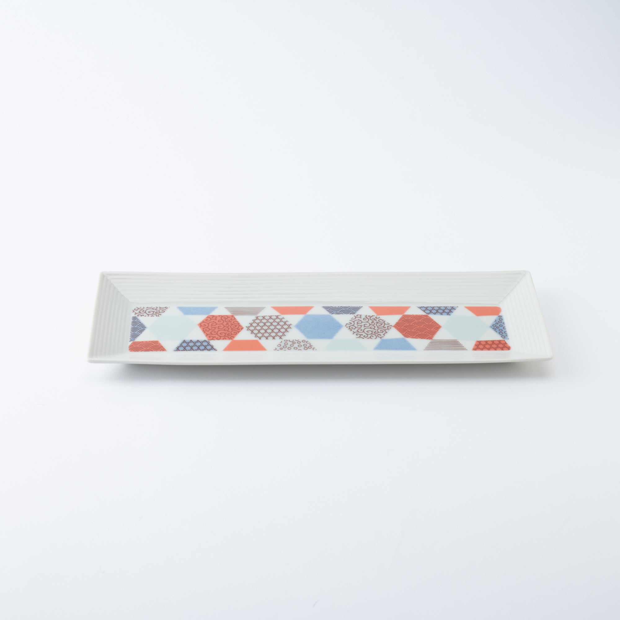 Geometric Patchwork Rectangle Dinner Plate