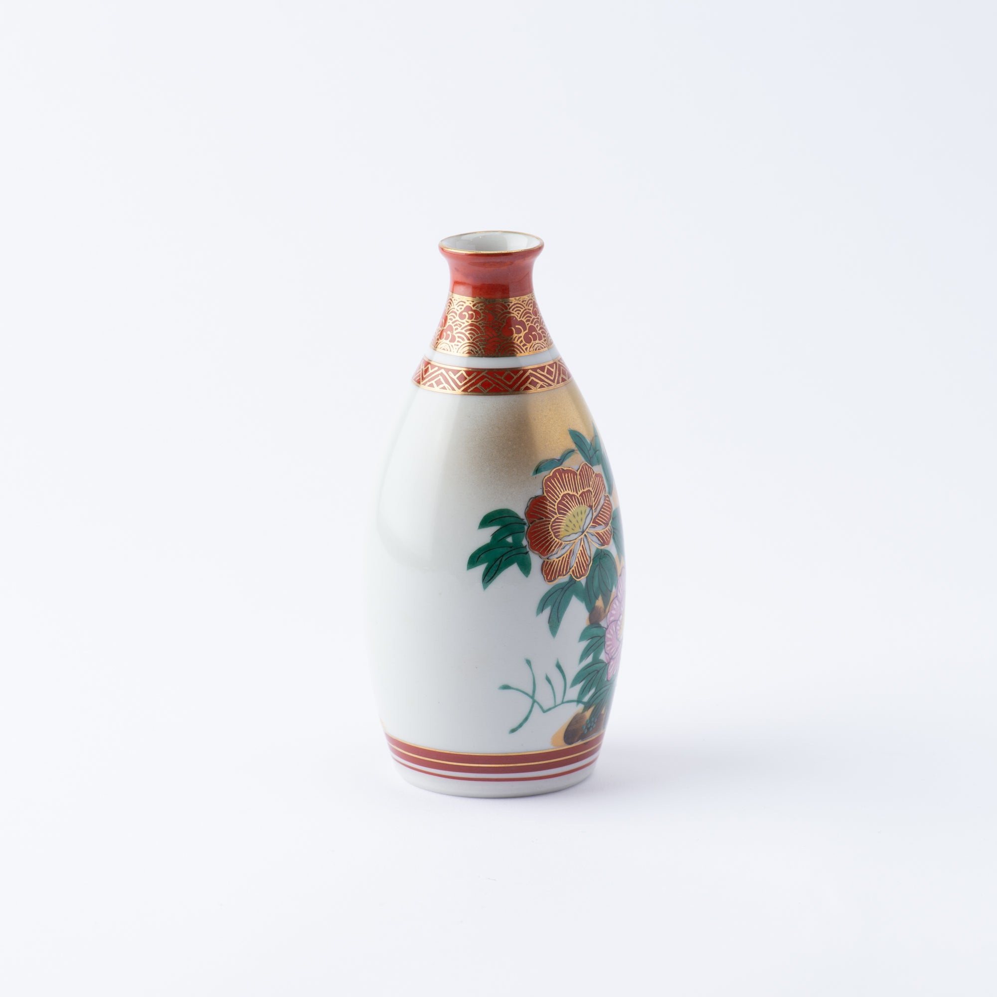 Peacock and Peony Sake Set