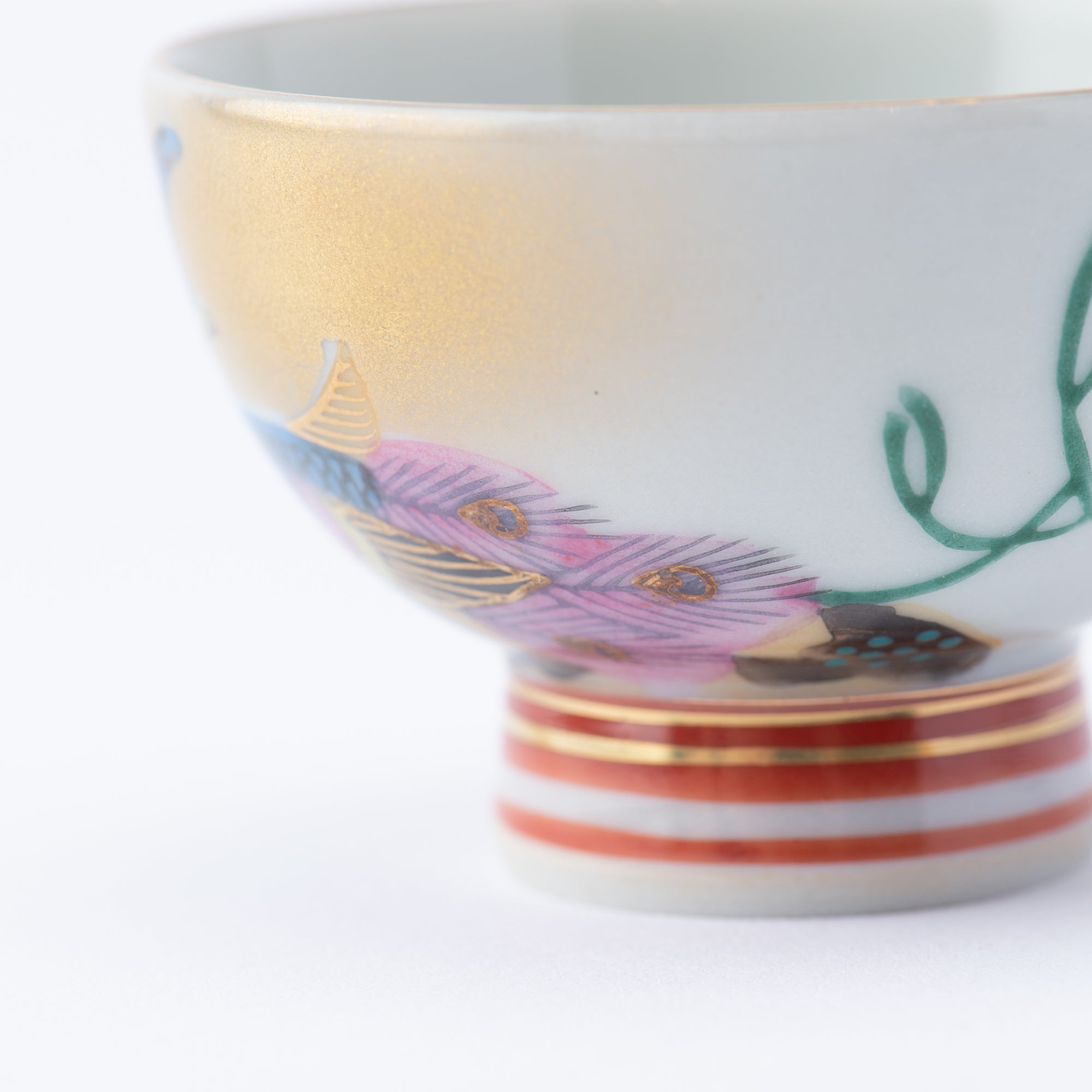 Peacock and Peony Sake Set