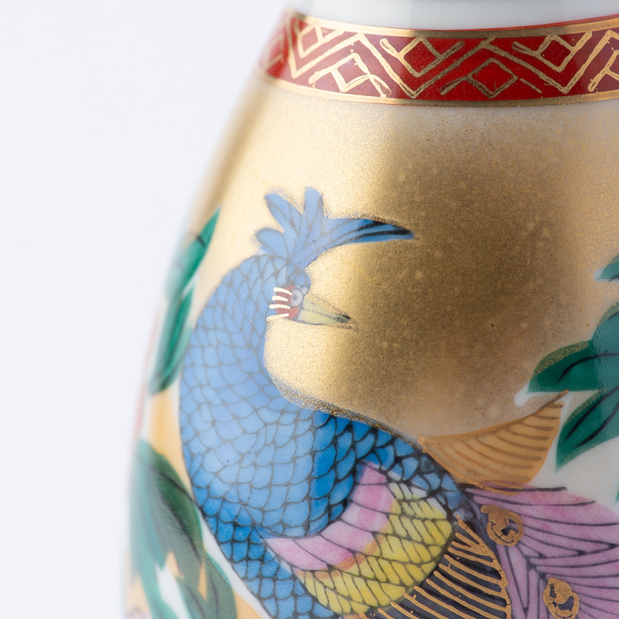 Peacock and Peony Sake Set