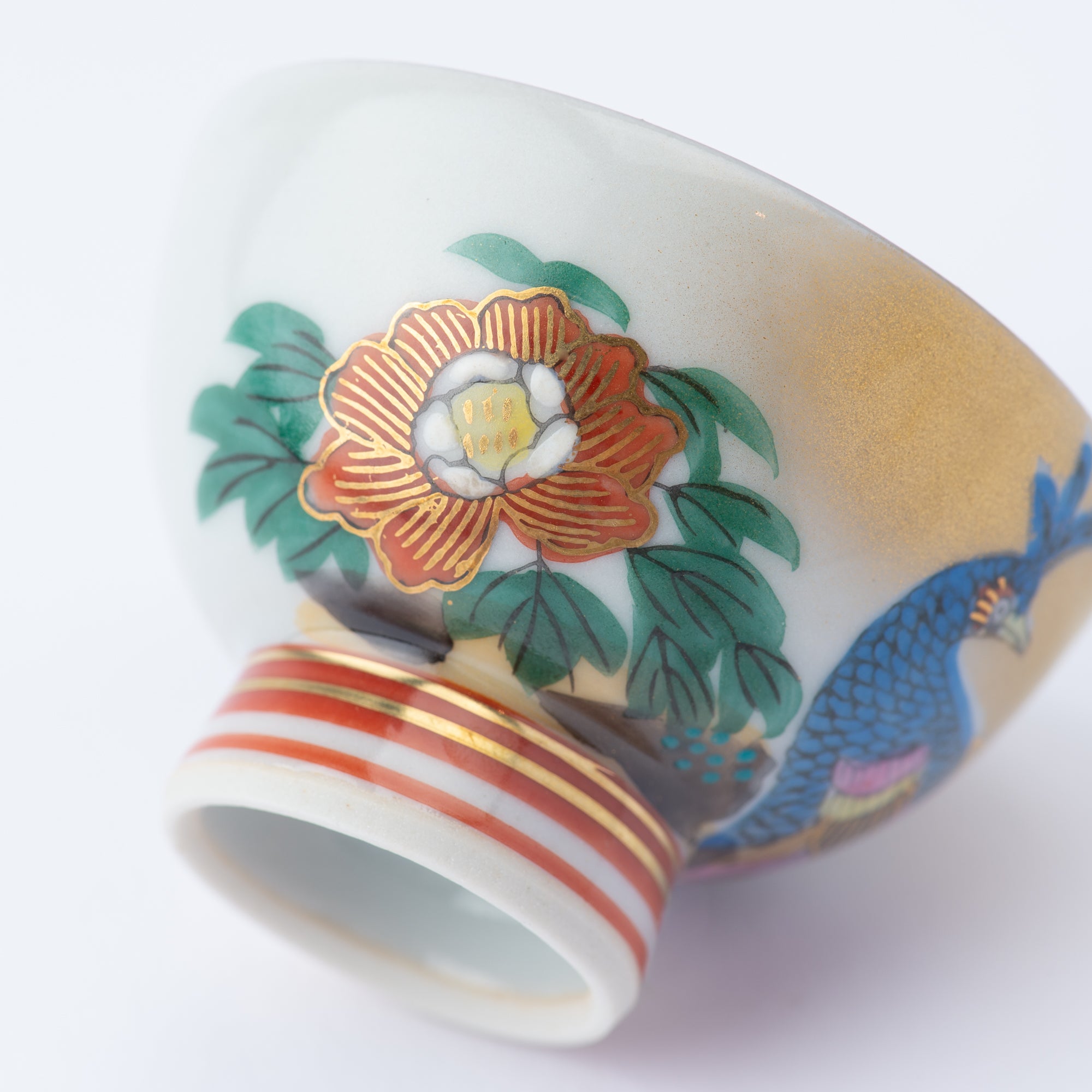 Peacock and Peony Sake Set