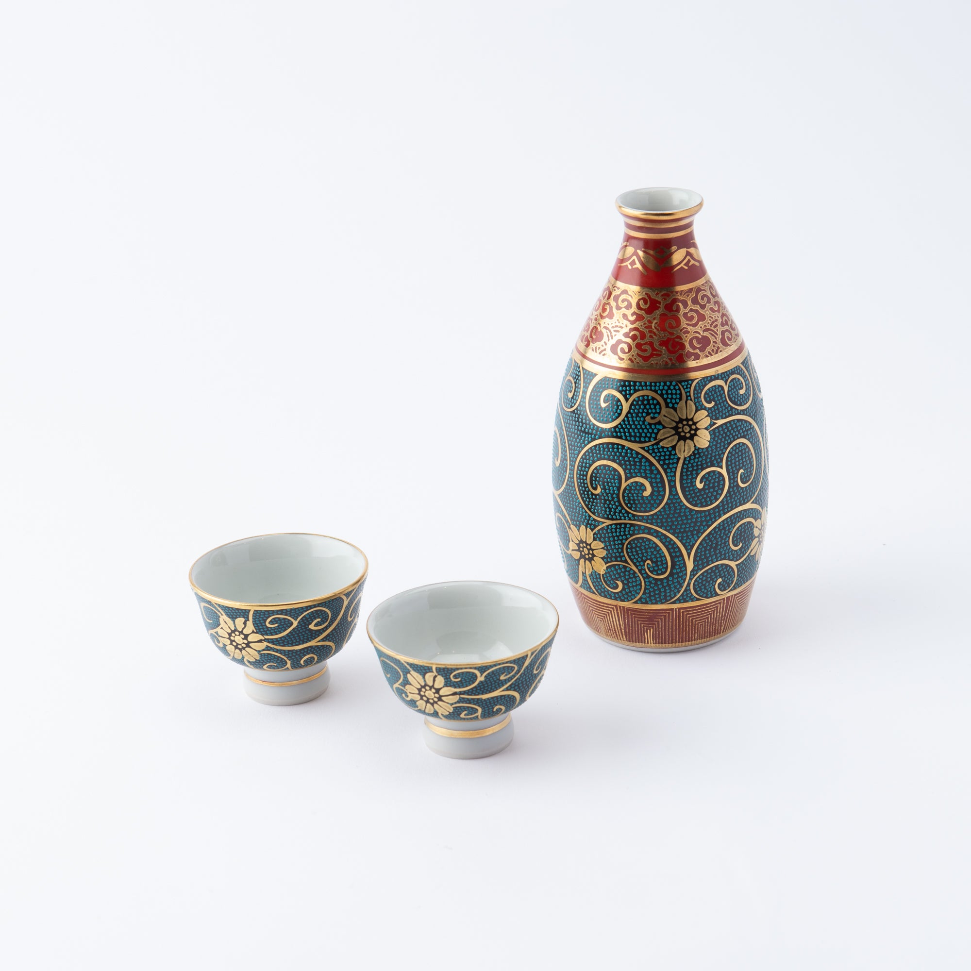 Aochibu and Arabesque Sake Set