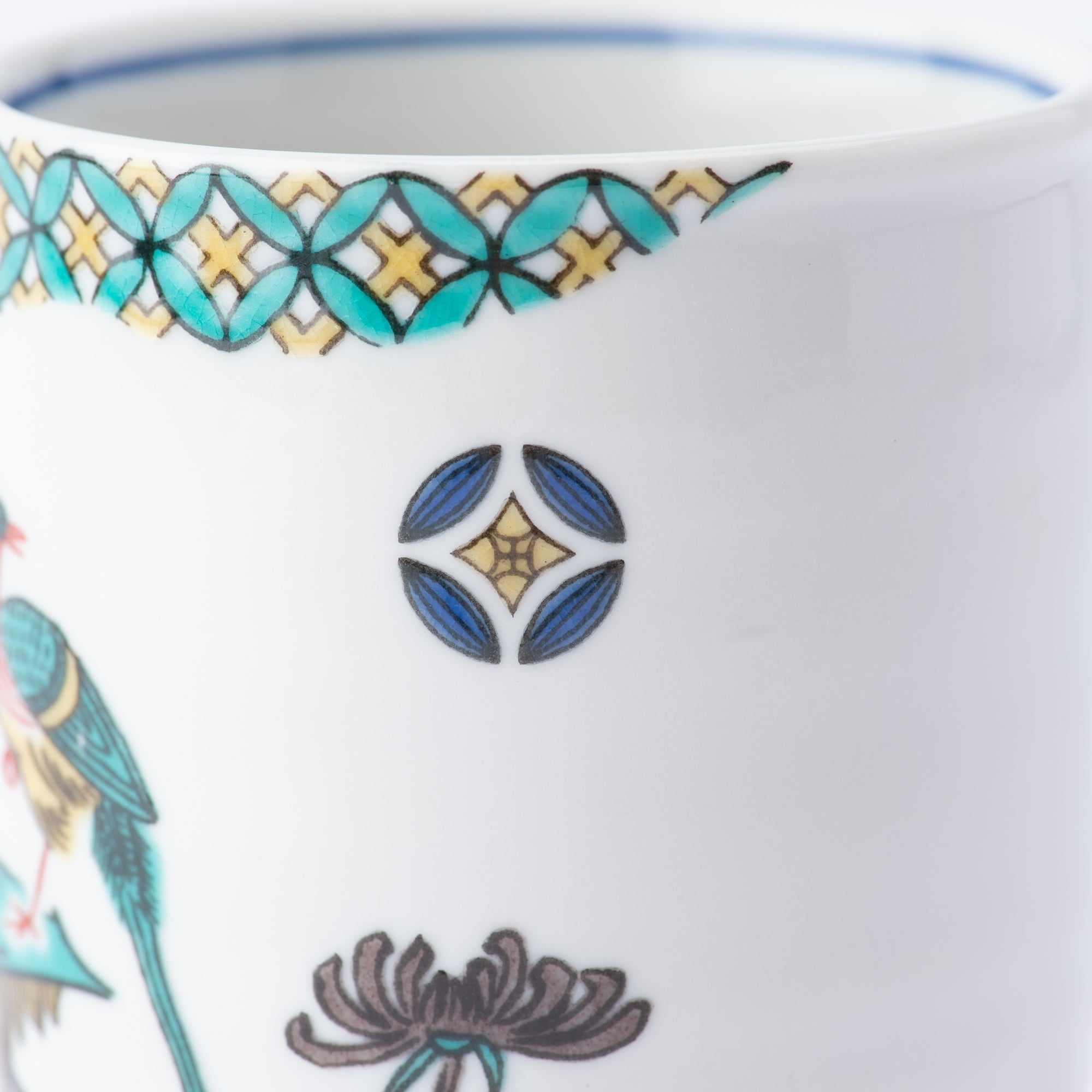 Ko-Kutani Bird and Flower Japanese Tea Set