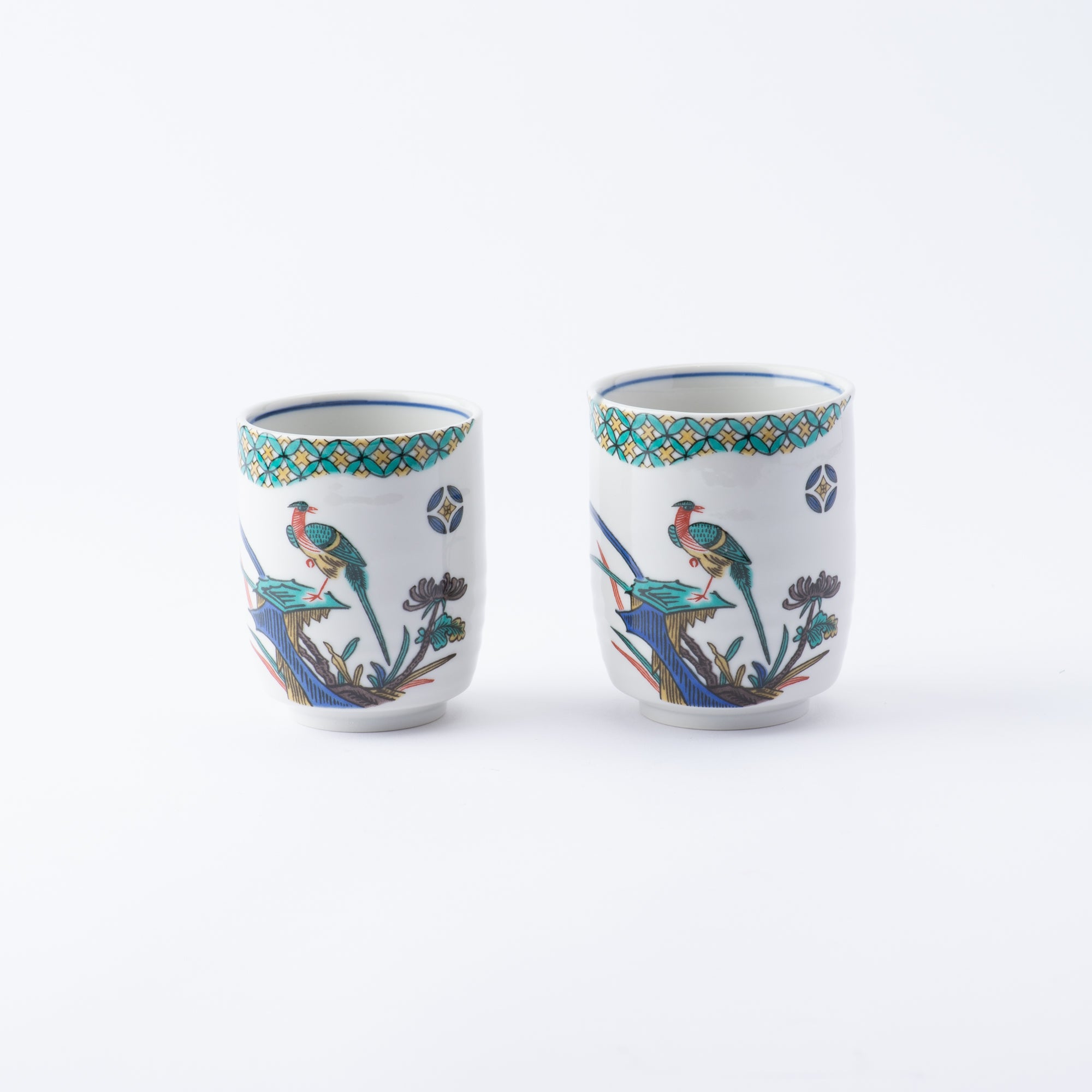 Ko-Kutani Bird and Flower Japanese Tea Set