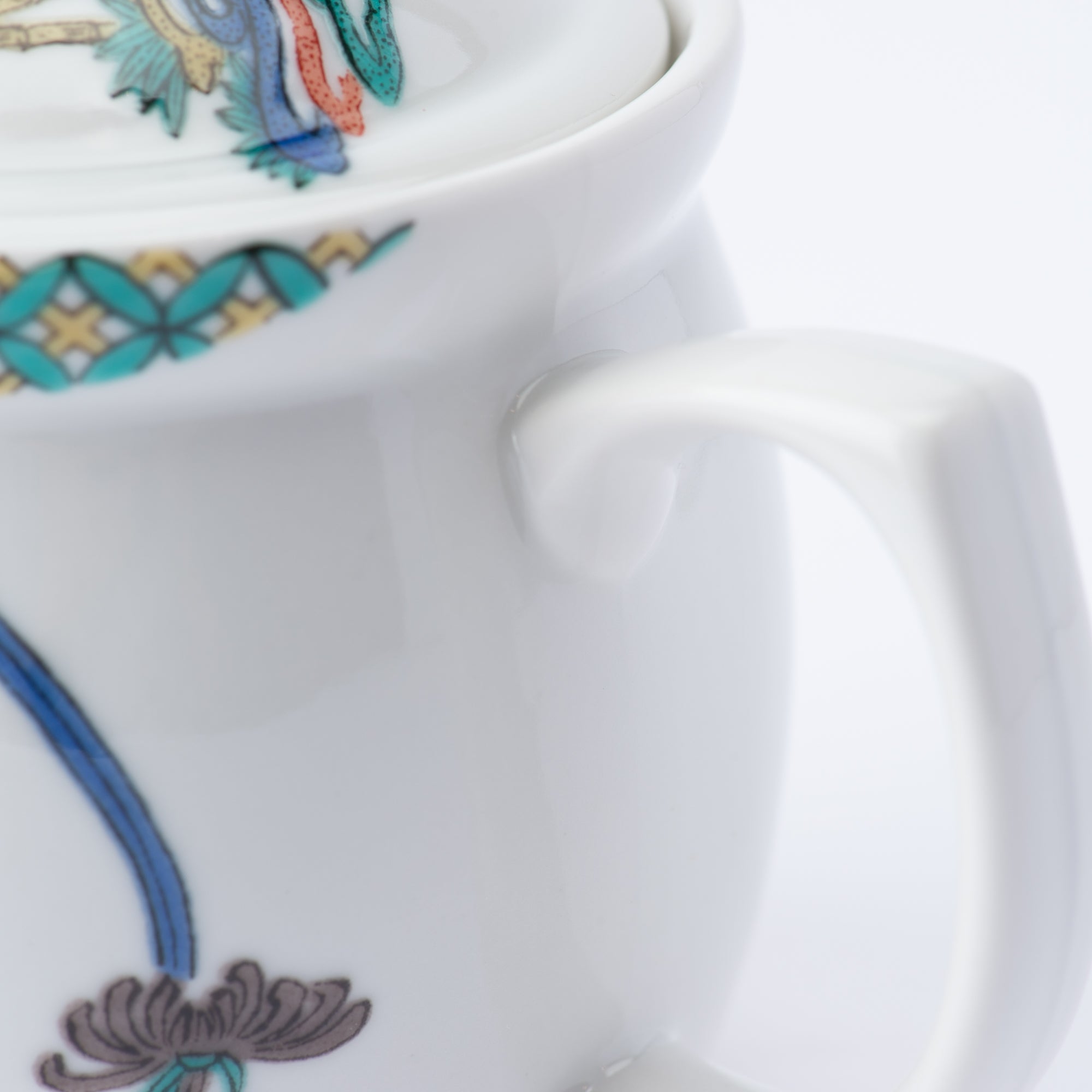 Ko-Kutani Bird and Flower Japanese Tea Set