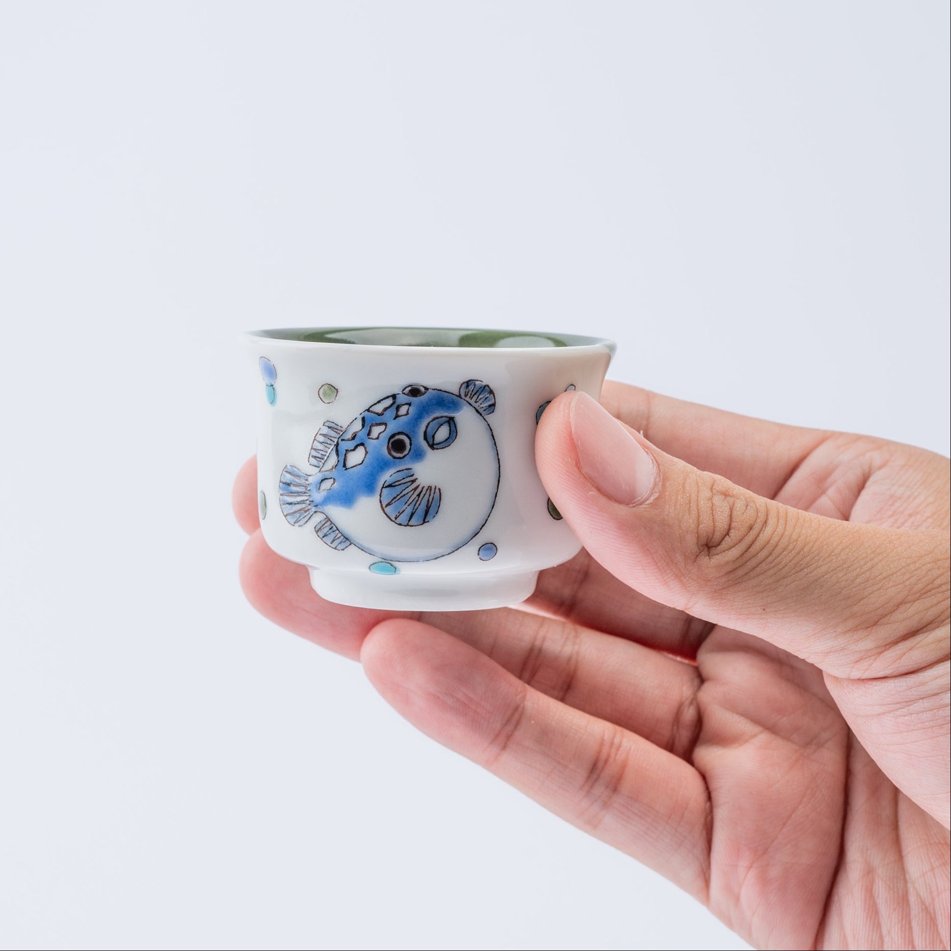 Puffer Fish Sake Set with Tray