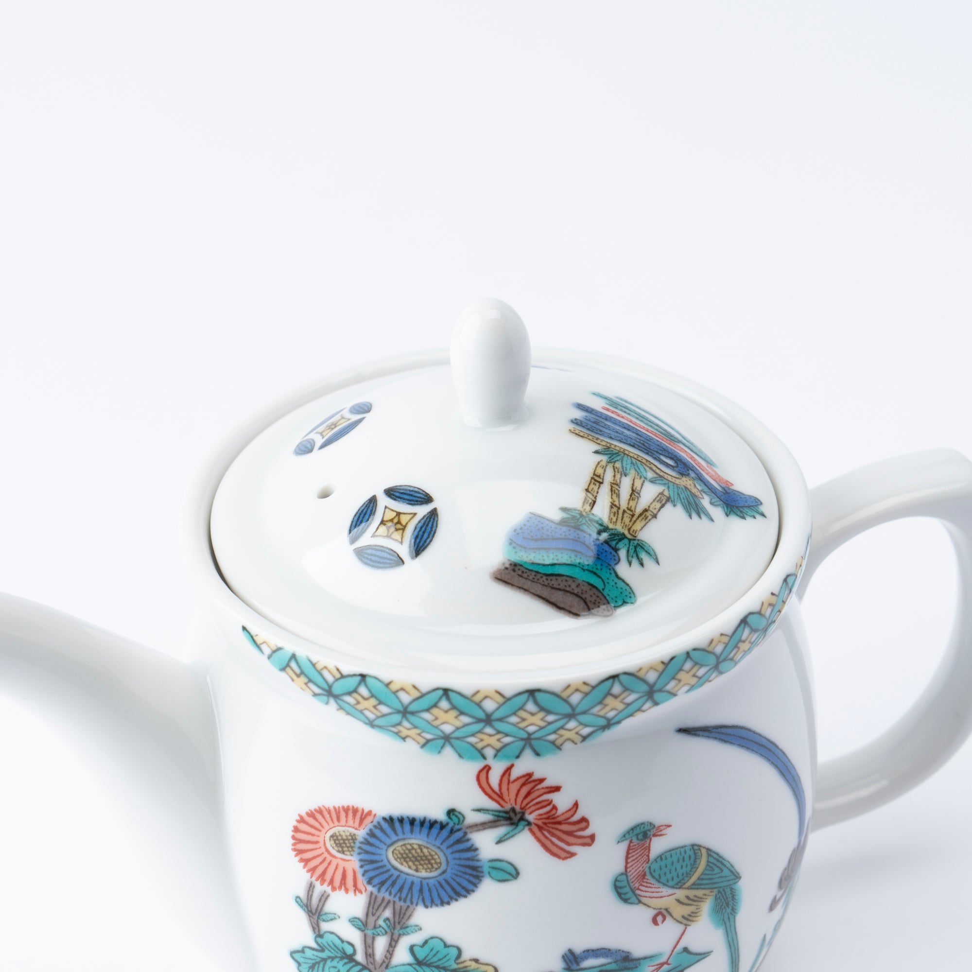 Ko-Kutani Bird and Flower Japanese Tea Set