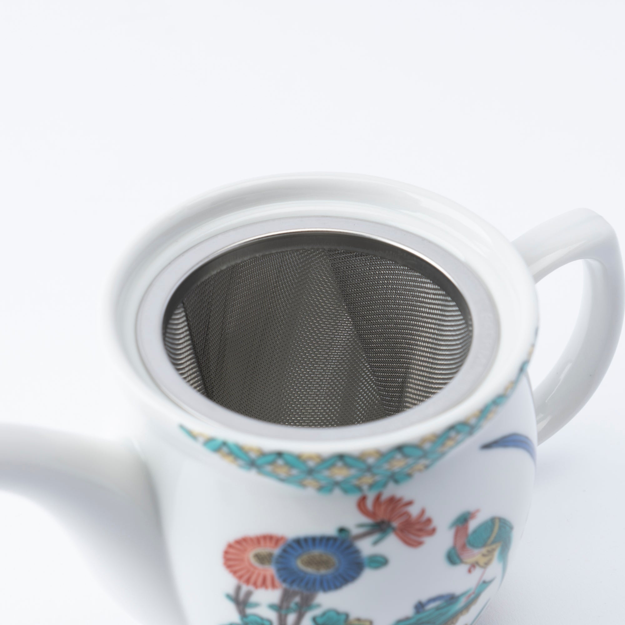 Ko-Kutani Bird and Flower Japanese Tea Set