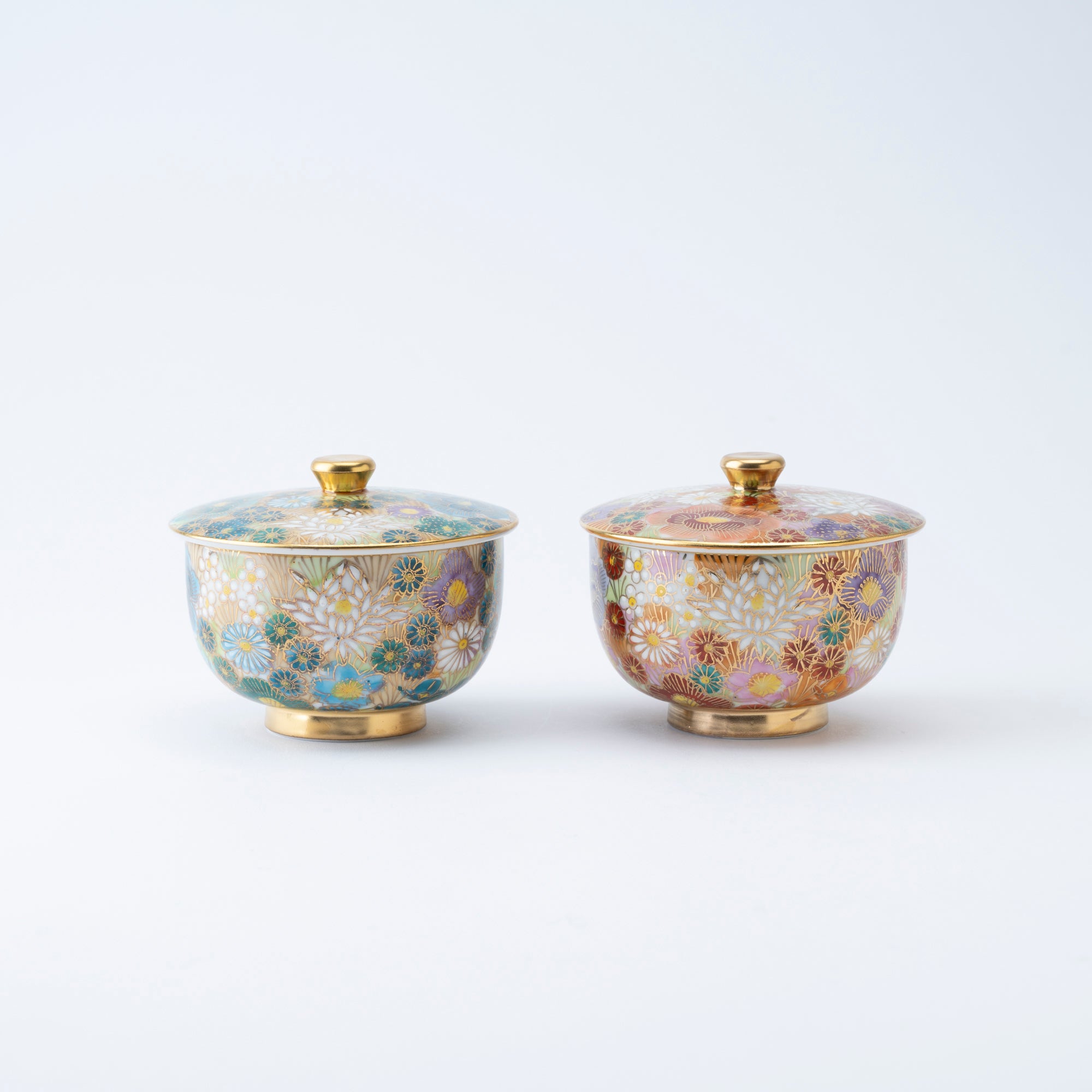 Hanazume Japanese Teacup Pair - JAPAN KUTANI SHOP