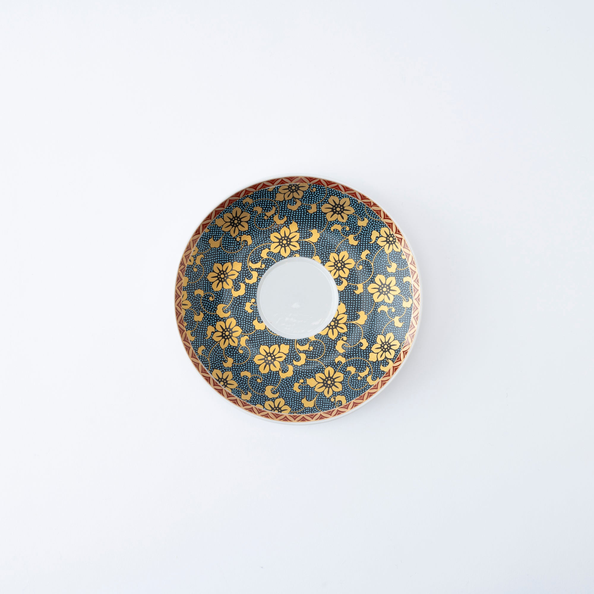 Clematis Chibu Cup & Saucer - JAPAN KUTANI SHOP