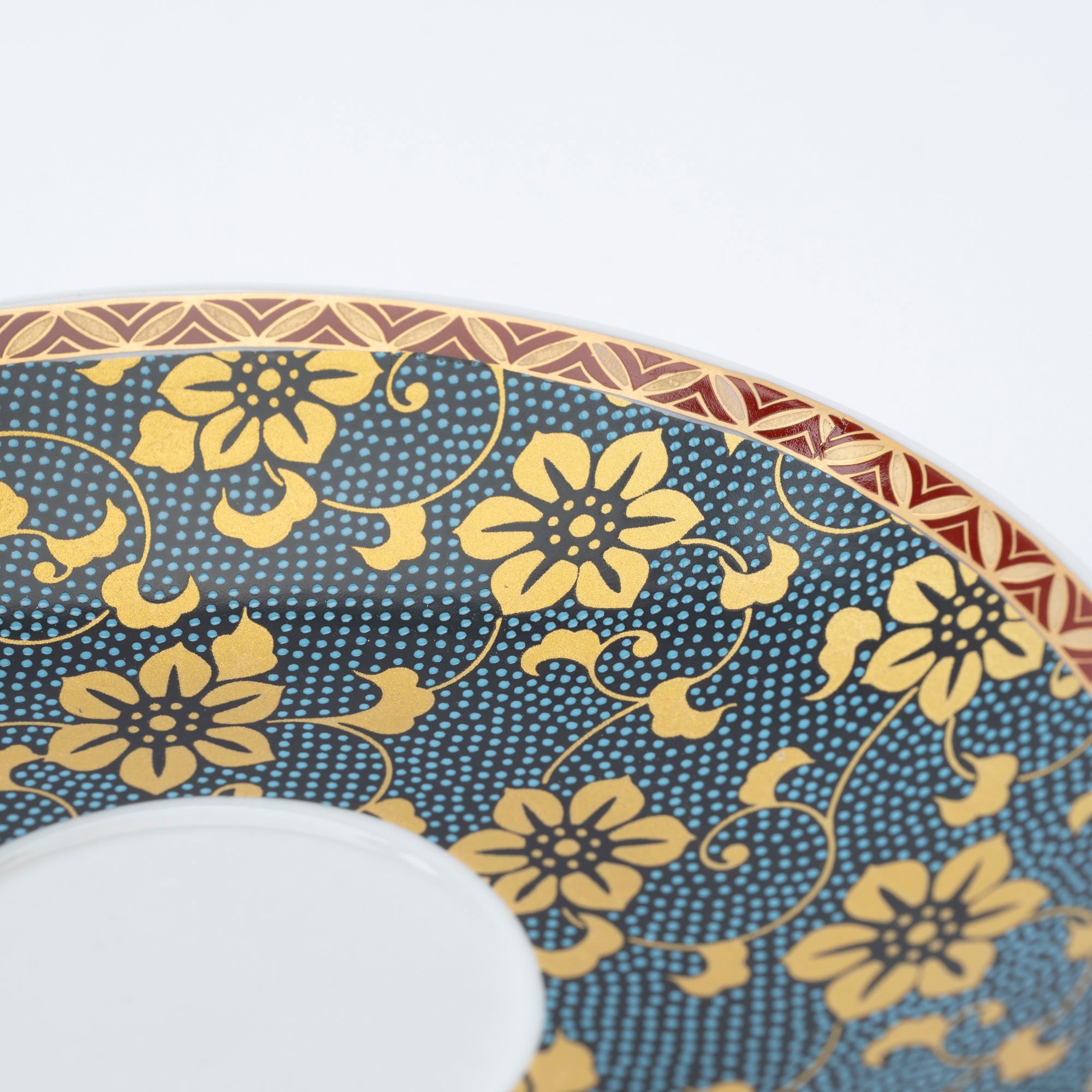 Clematis Chibu Cup & Saucer - JAPAN KUTANI SHOP