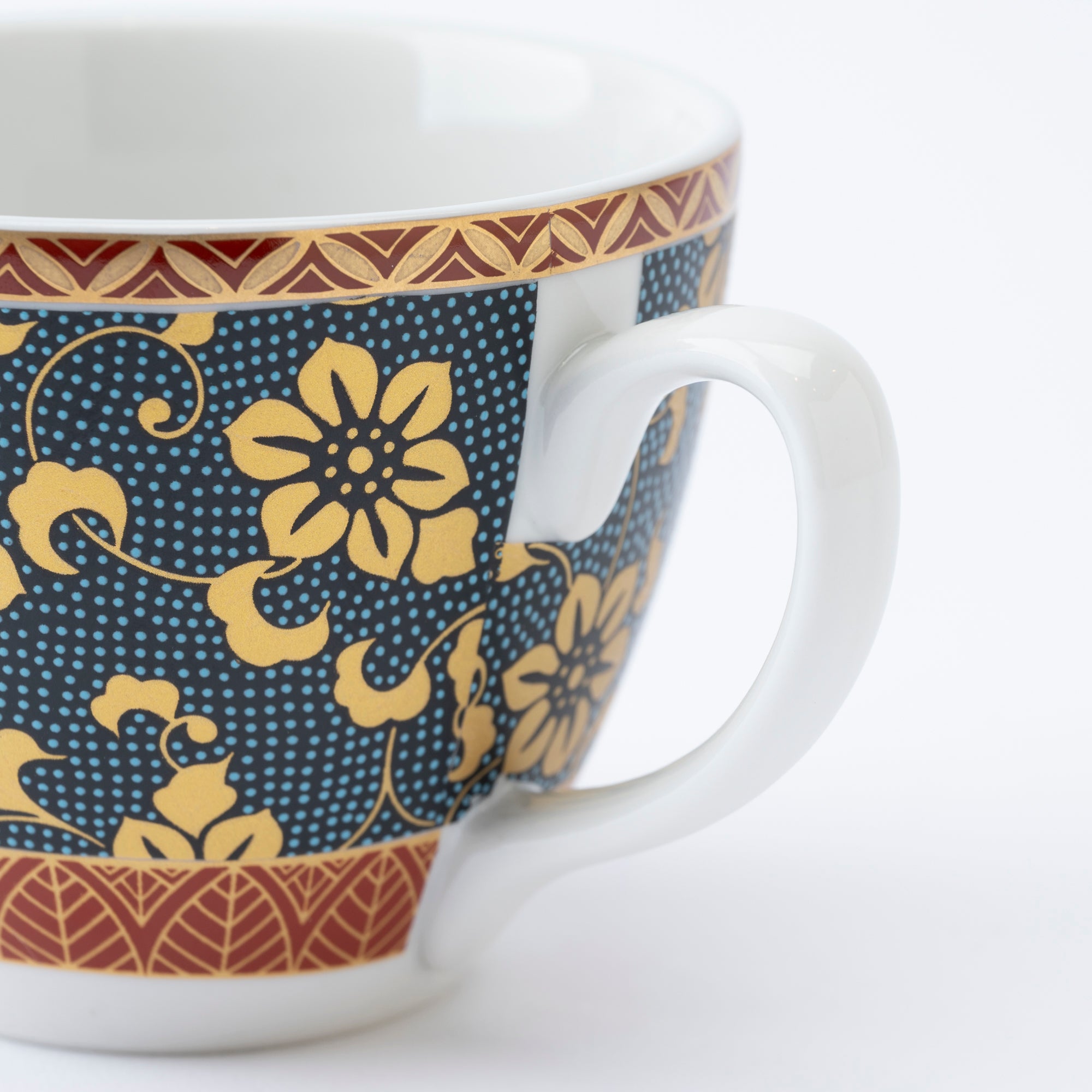 Clematis Chibu Cup & Saucer - JAPAN KUTANI SHOP