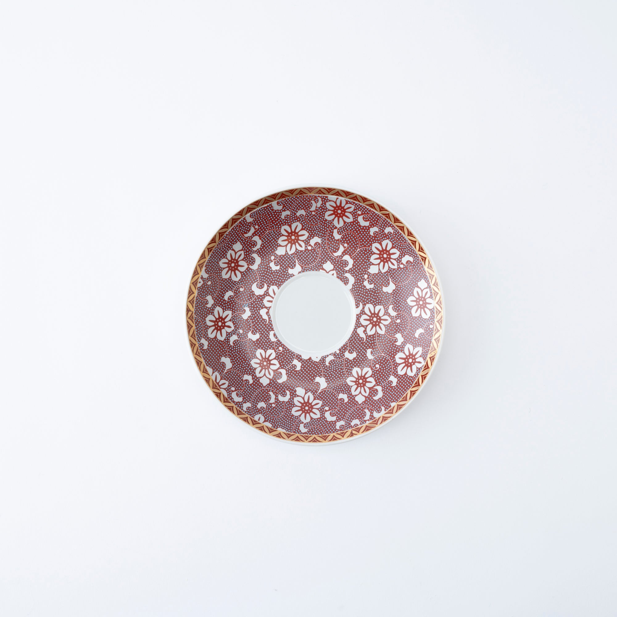 Clematis Chibu Cup & Saucer - JAPAN KUTANI SHOP