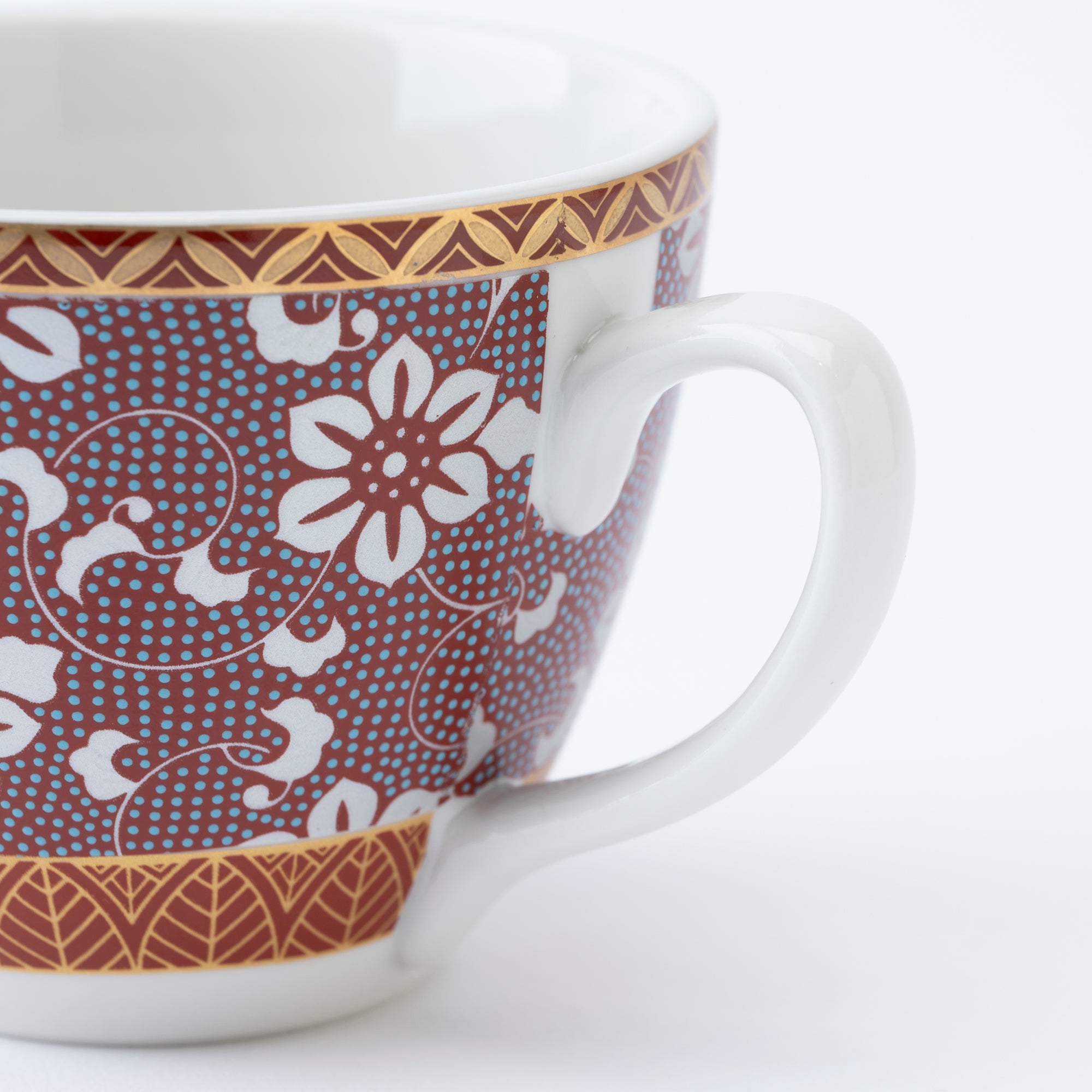 Clematis Chibu Cup & Saucer - JAPAN KUTANI SHOP