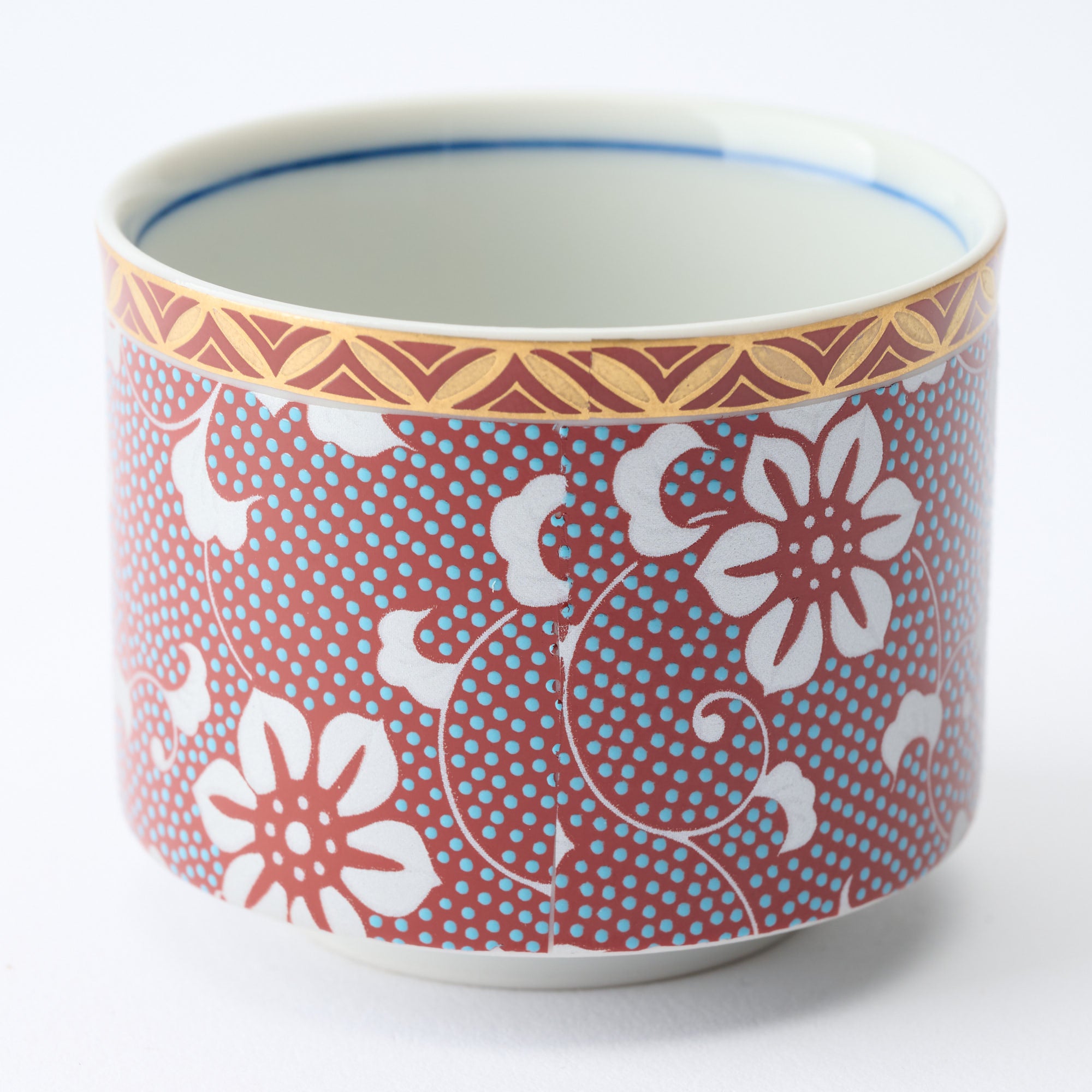 Silver Clematis Aochibu Sake Cup Pair - JAPAN KUTANI SHOP