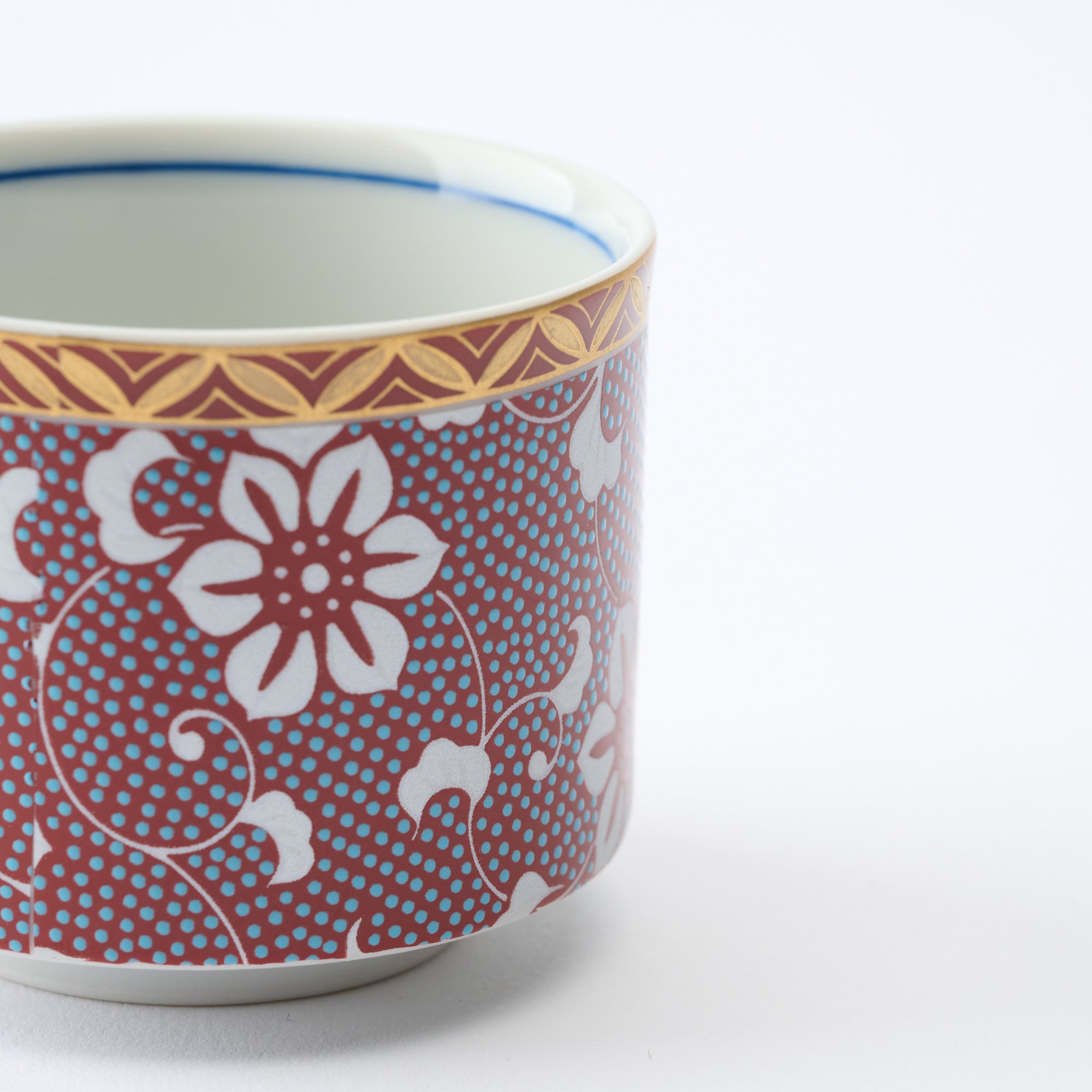 Silver Clematis Aochibu Sake Cup Pair - JAPAN KUTANI SHOP