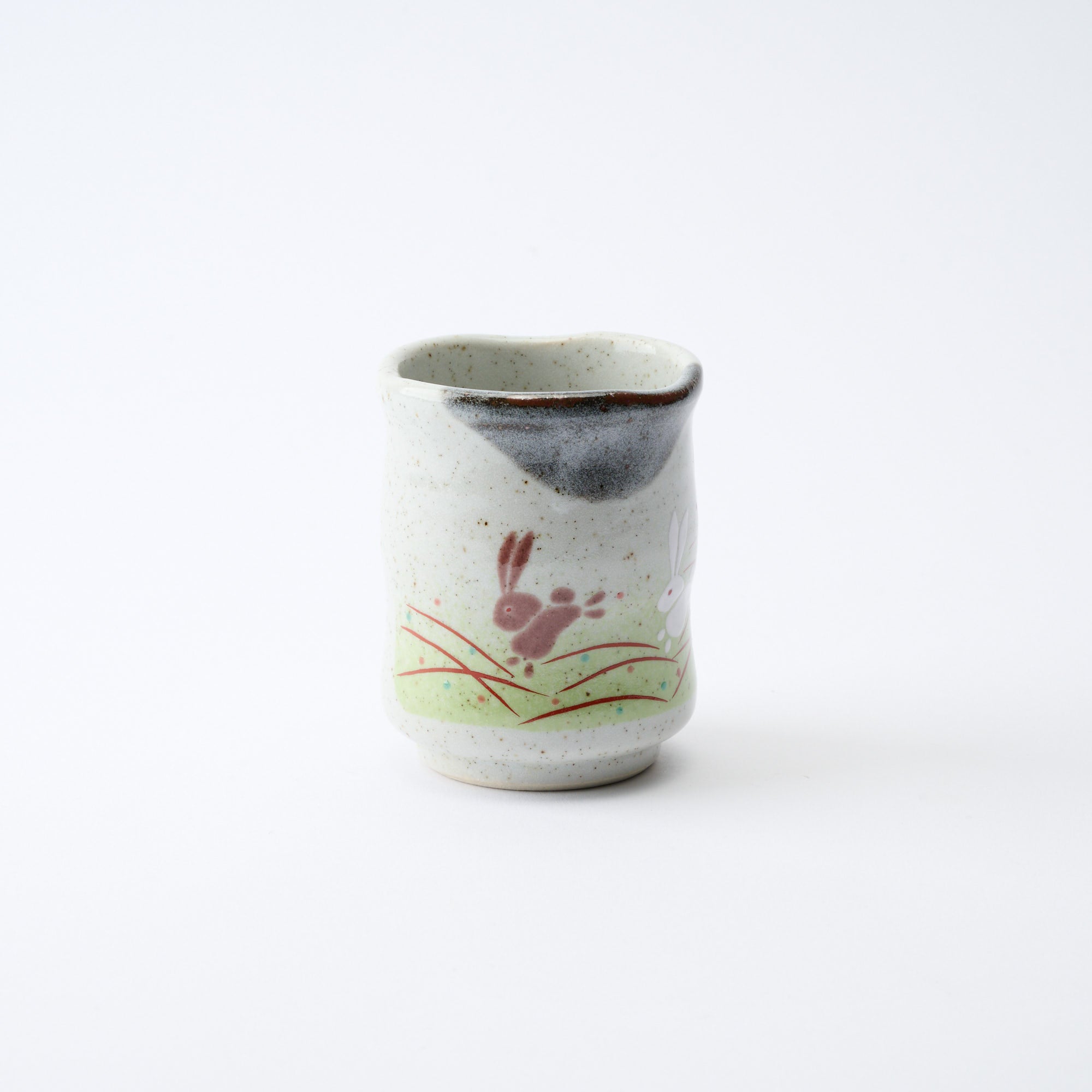 Leaping Rabbit Yunomi Japanese Teacup - JAPAN KUTANI SHOP