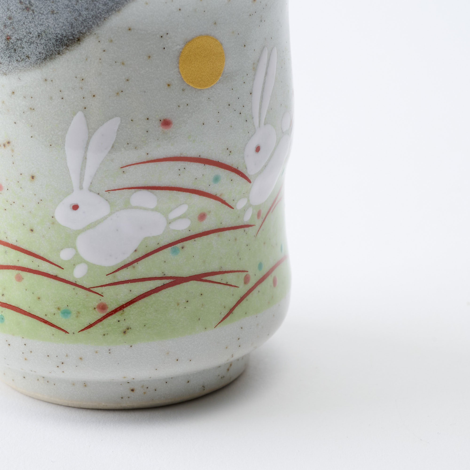 Leaping Rabbit Yunomi Japanese Teacup - JAPAN KUTANI SHOP