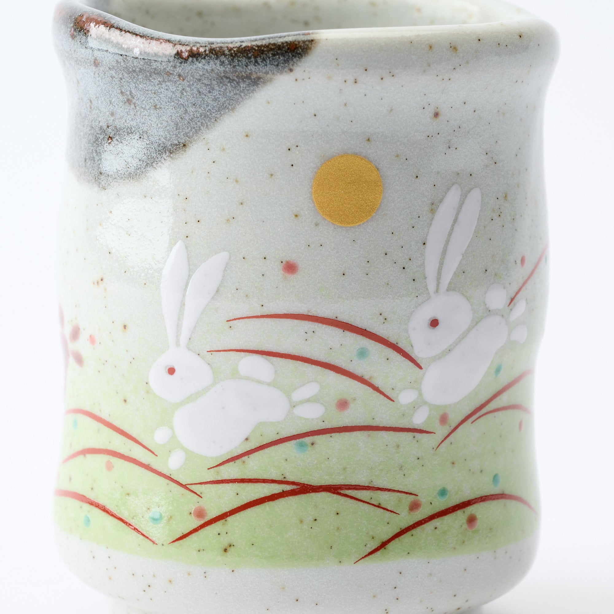 Leaping Rabbit Yunomi Japanese Teacup - JAPAN KUTANI SHOP