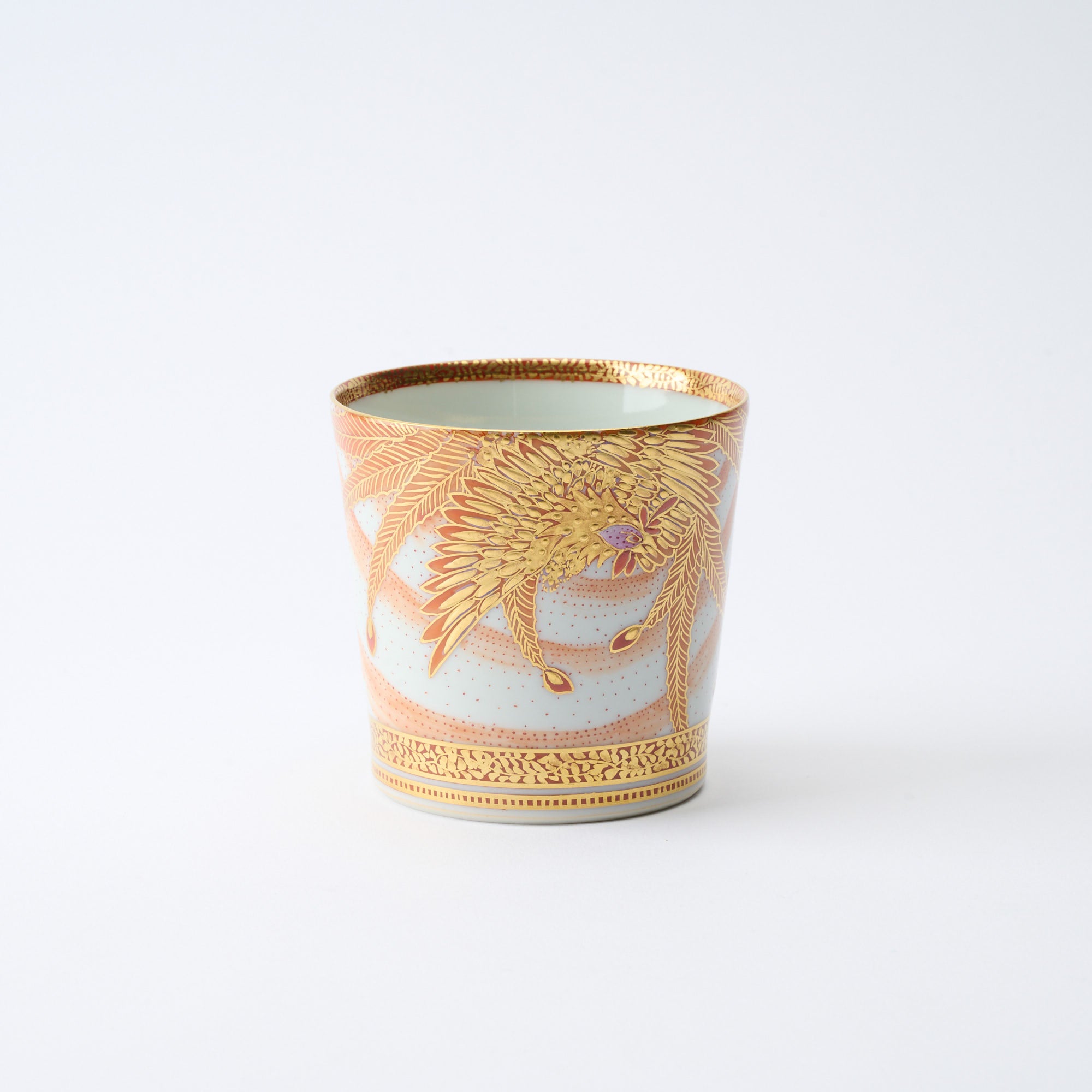 Kinrande Dragon & Phoenix Cup Pair - JAPAN KUTANI SHOP