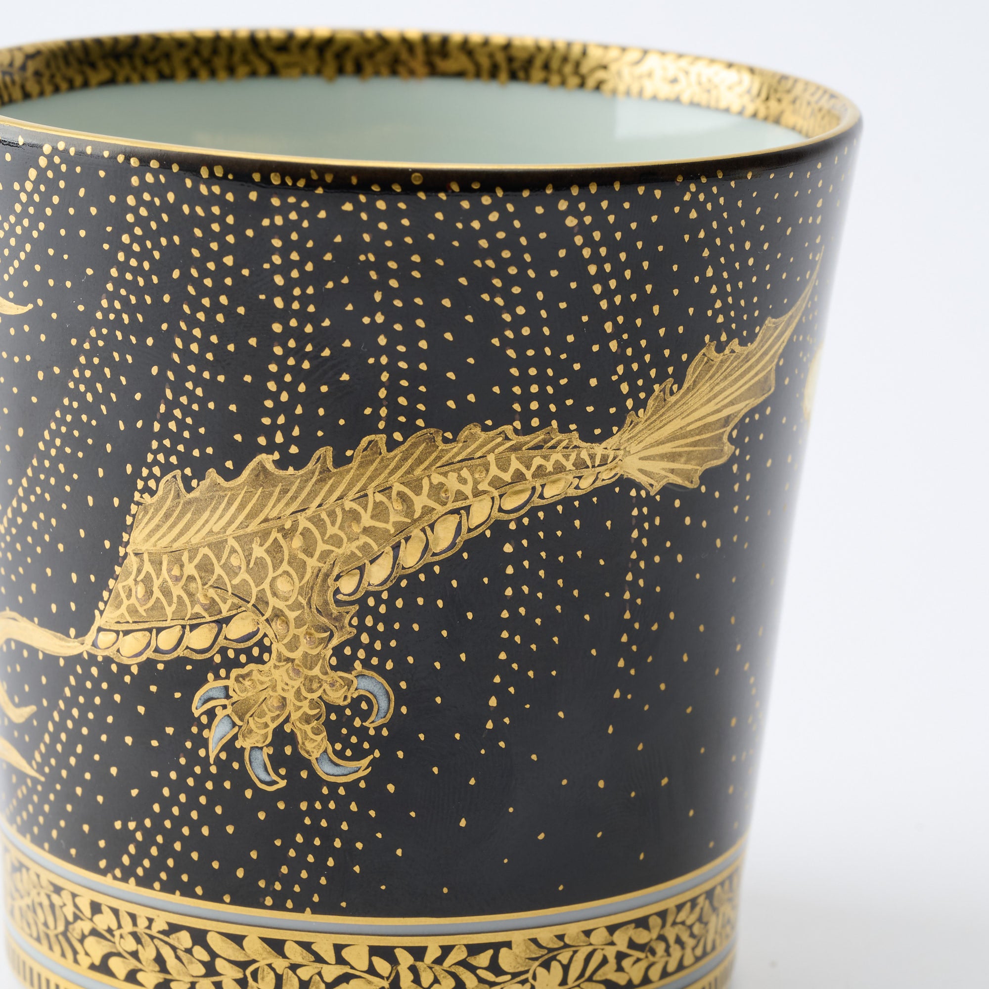 Kinrande Dragon & Phoenix Cup Pair - JAPAN KUTANI SHOP