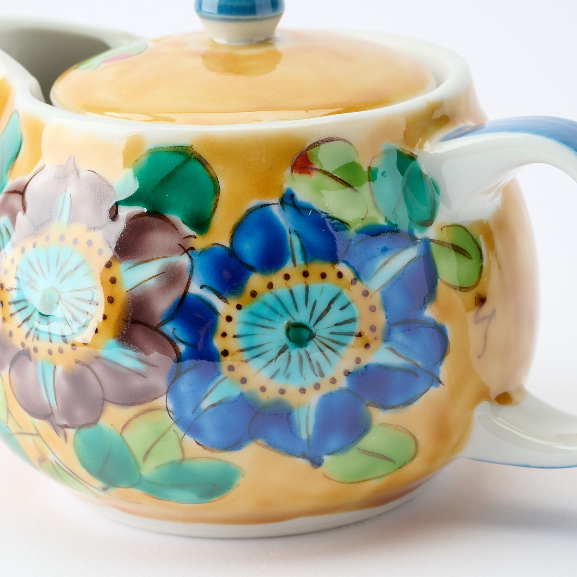 Yoshidaya Peony Japaese Teapot - JAPAN KUTANI SHOP
