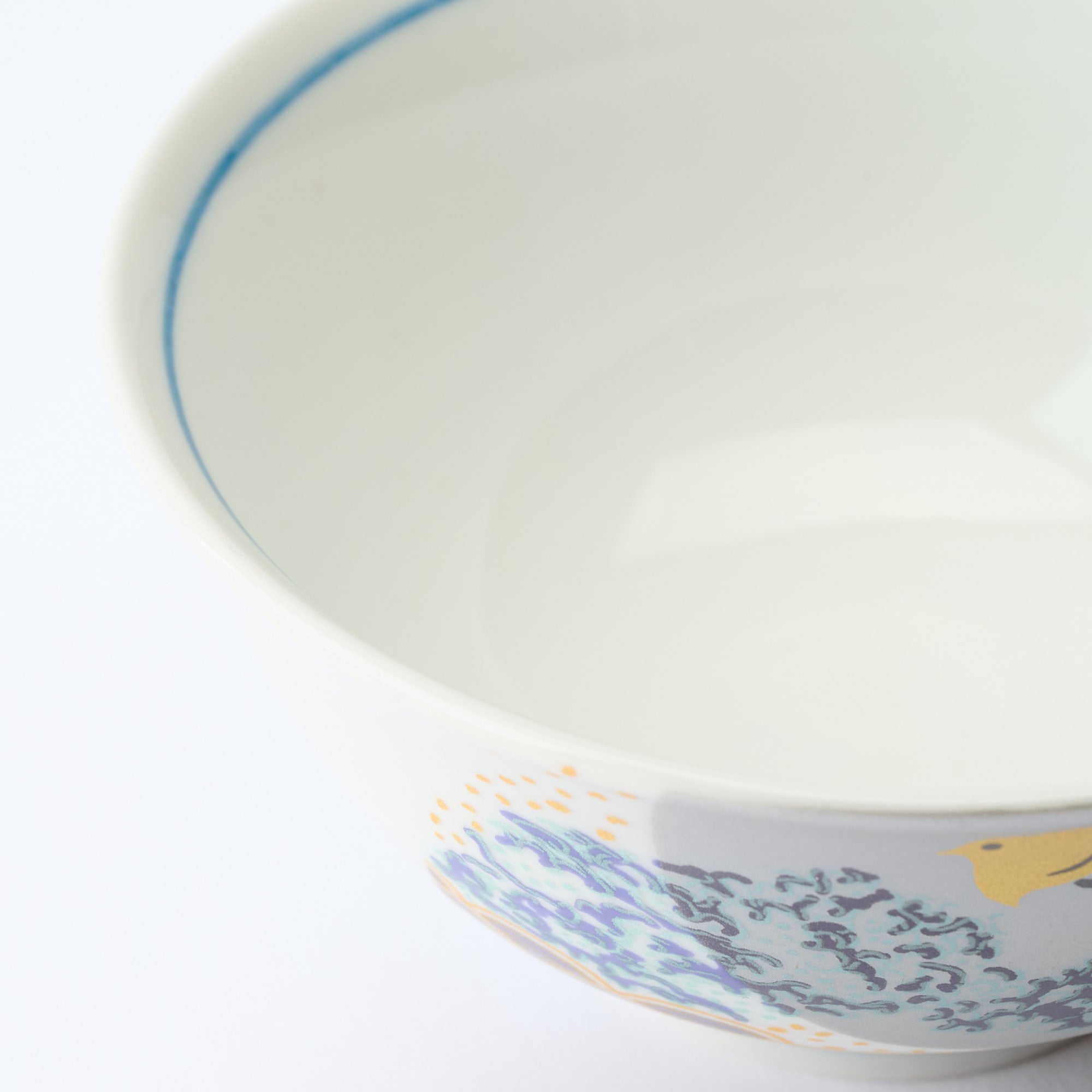 Waves and Birds Japanese Rice Bowl Pair - JAPAN KUTANI SHOP