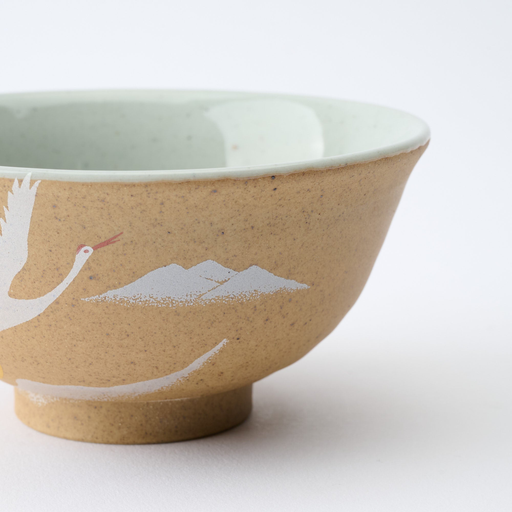 Golden and Silver Cranes Rice Bowl and Japanese Yunomi Teacup Pair Set - JAPAN KUTANI SHOP